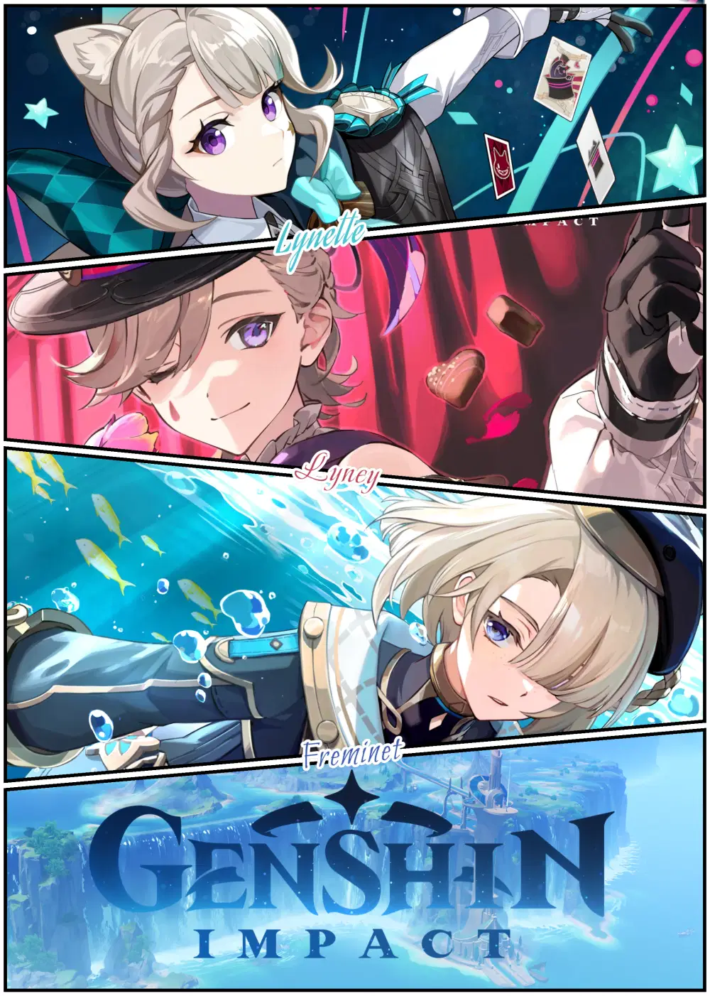 Fontaine trio! Genshin Impact | HoYoLAB