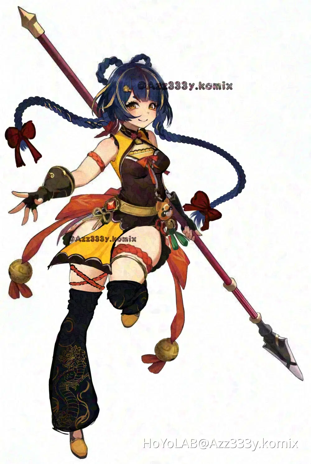 xiangling redesign (full body!)!☆ Genshin Impact | HoYoLAB, image size:1000x1494