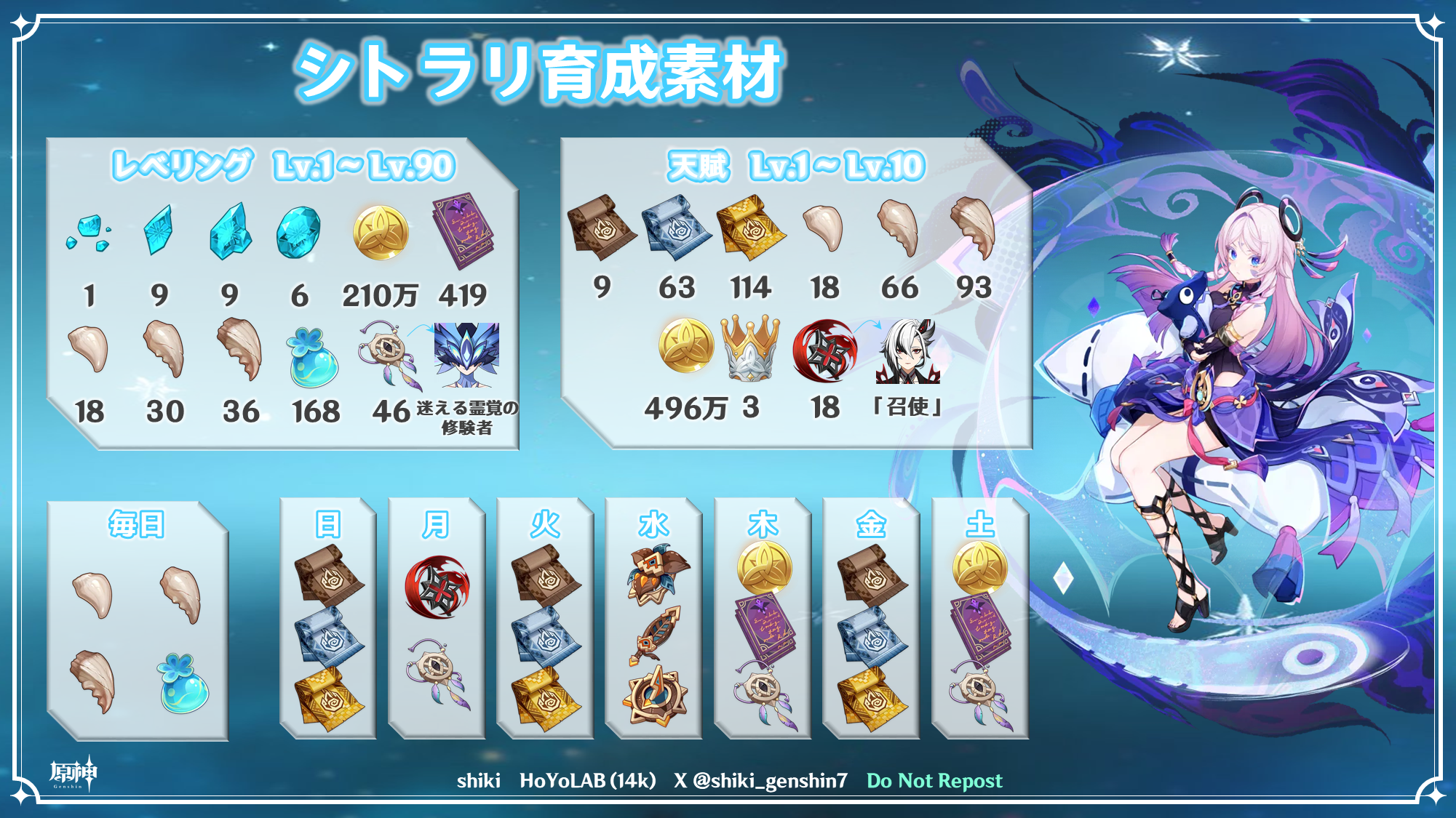 原神 hoyoversecafe 特典 シトラリ シトラリ10連で1凸 Genshin