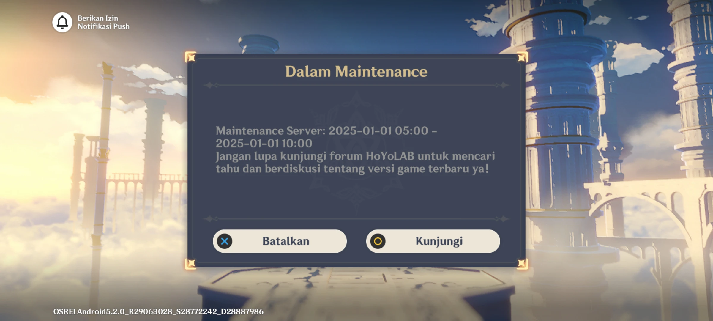 is this mean I can't enter the server? Genshin Impact | HoYoLAB