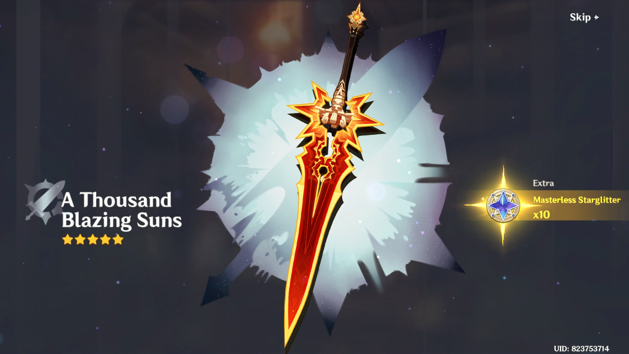 Weapon Event Wish A Thousand Blazing Suns Genshin Impact HoYoLAB