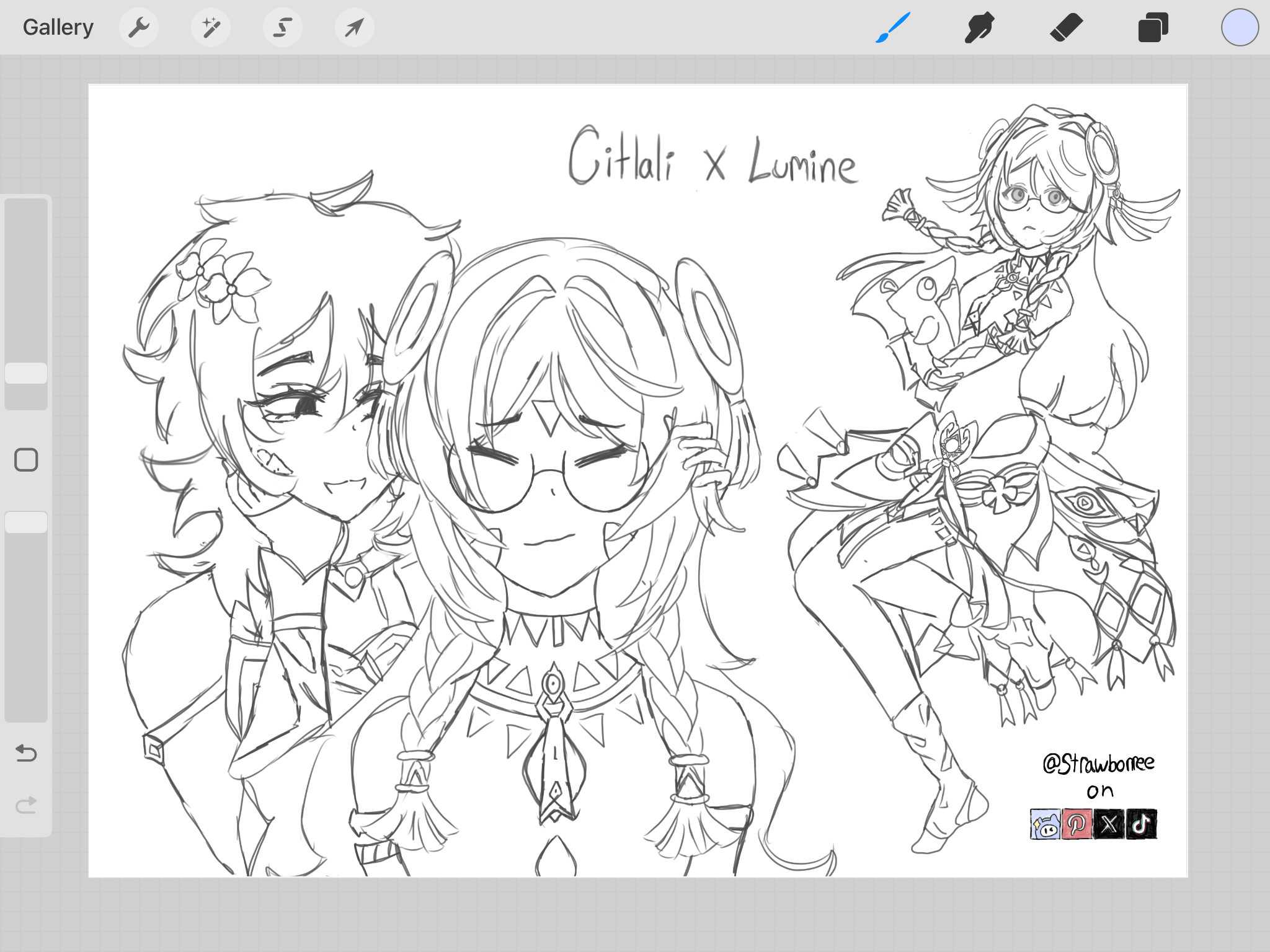 Lumine x Citlali fanart (wip) Genshin Impact | HoYoLAB