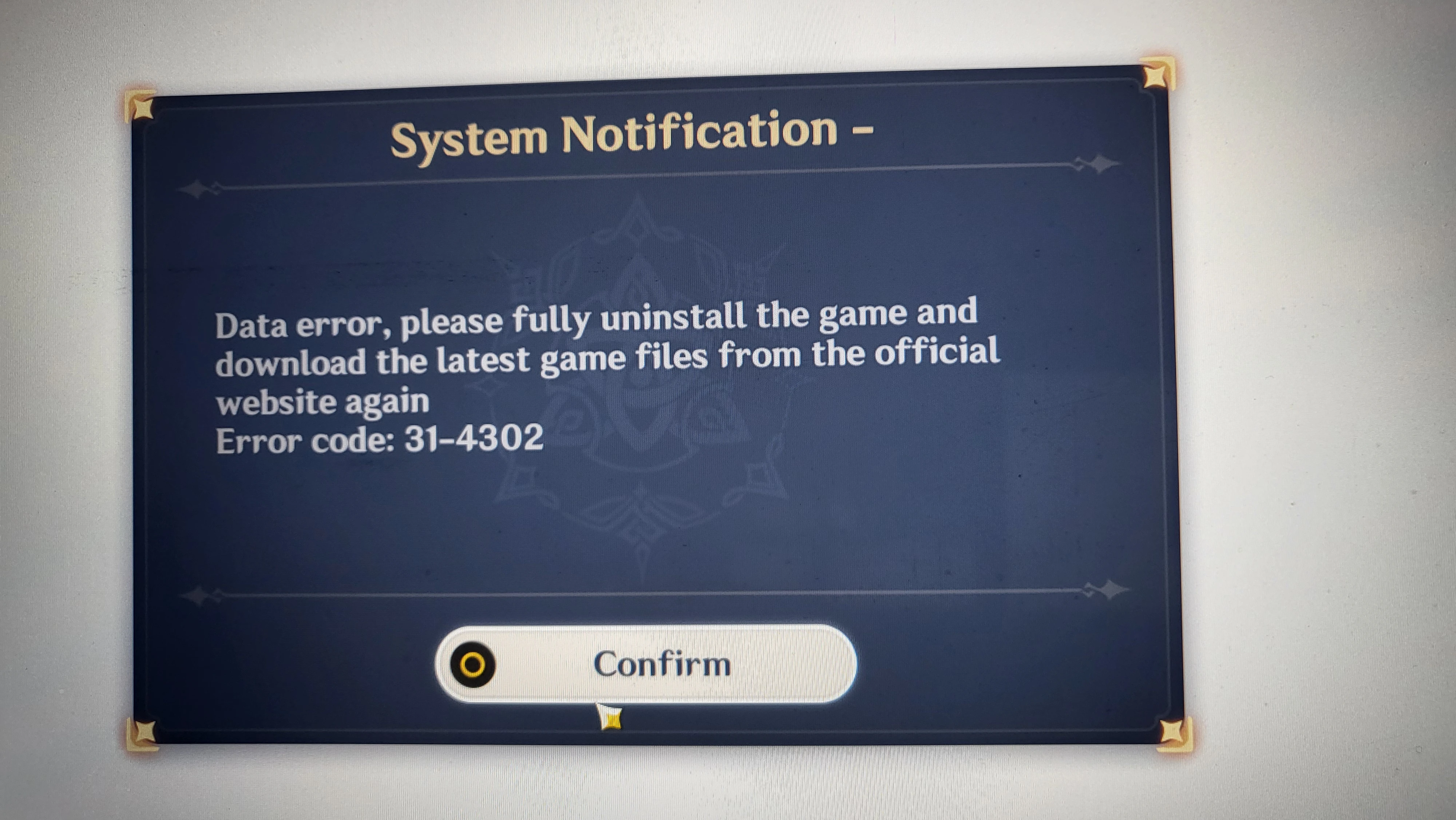 Genshin Impact Fehlercode 31 - 4302 31 - 4302 Genshin Impact | HoYoLAB