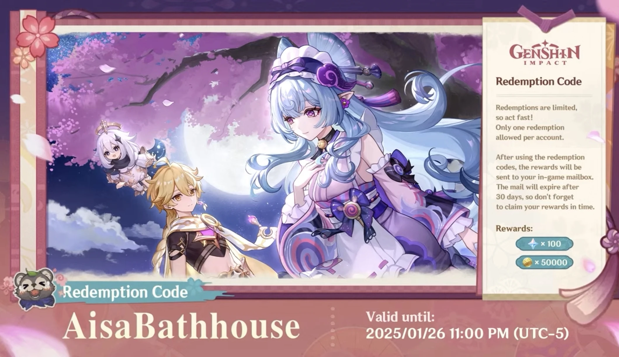 Third code Genshin Impact | HoYoLAB