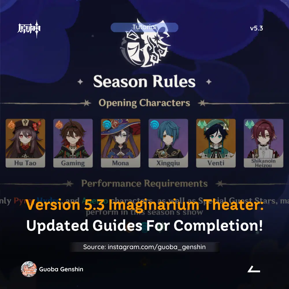 Version 5.3] Phase II, New Imaginarium Theater Guide for Completion!  Genshin Impact | HoYoLAB