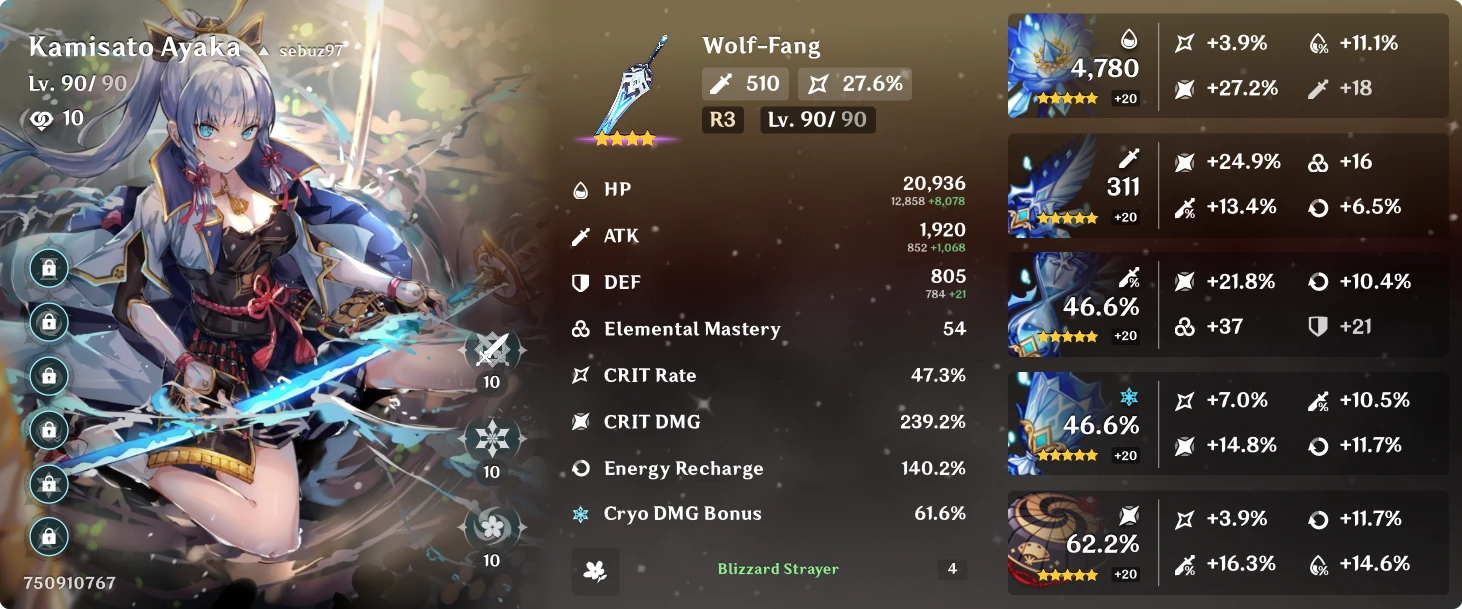 Top 1% Ayaka build abyss 5.4 Genshin Impact | HoYoLAB