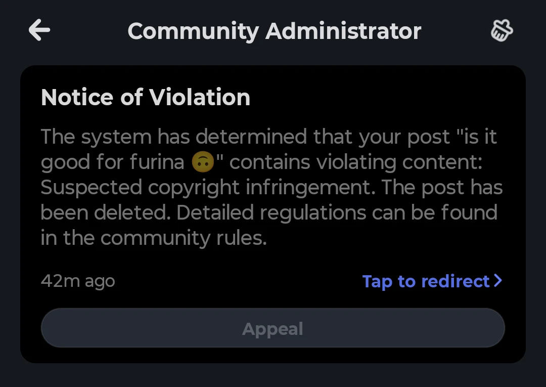 my recent post has been taken down! Genshin Impact | HoYoLAB