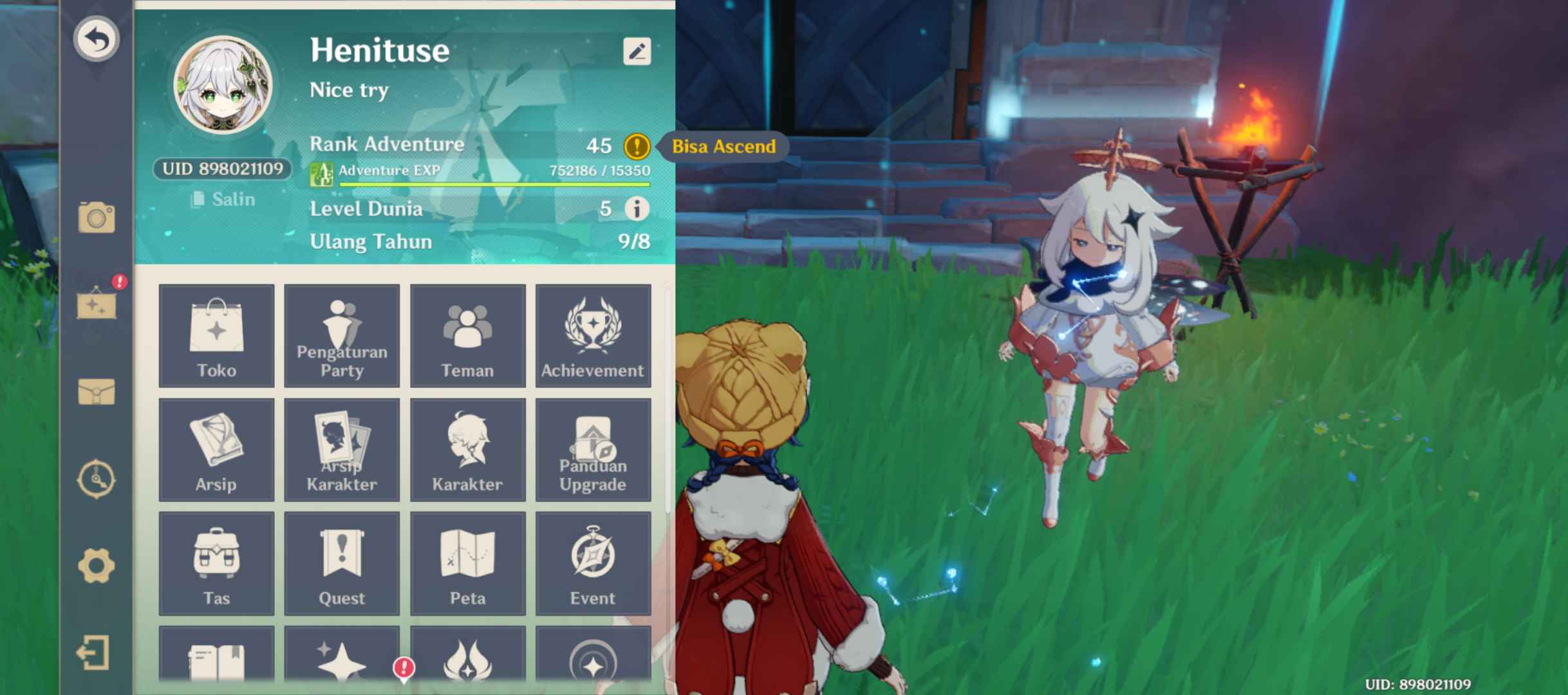 Finally level up my AR after being AR 45 for one year Genshin Impact ...
