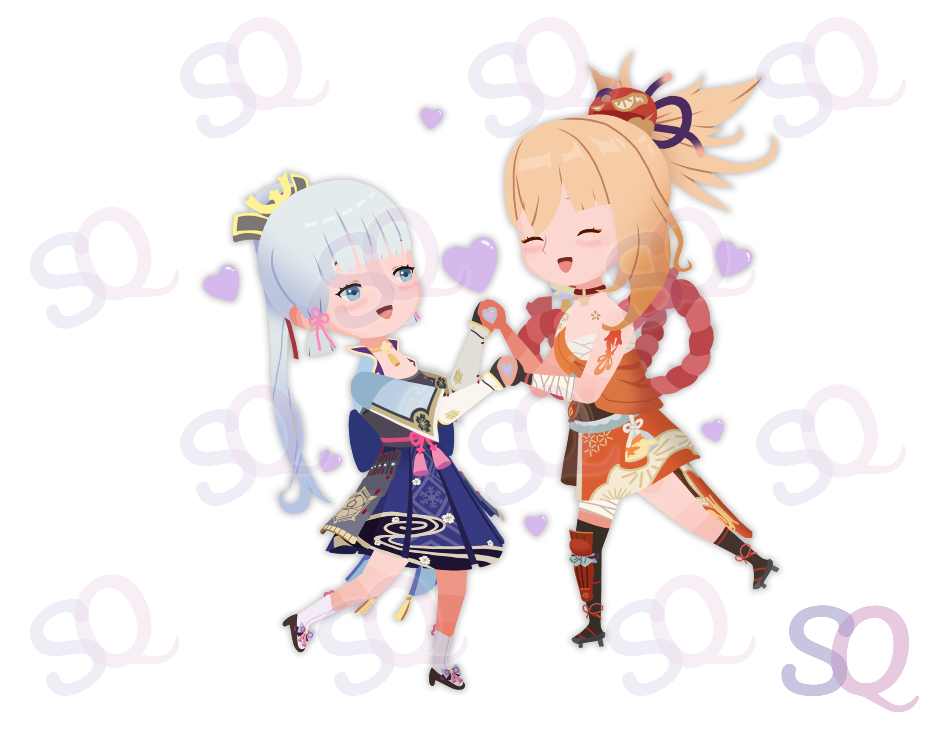 Ayaka and Yoimiya Love (Fanart) Genshin Impact | HoYoLAB