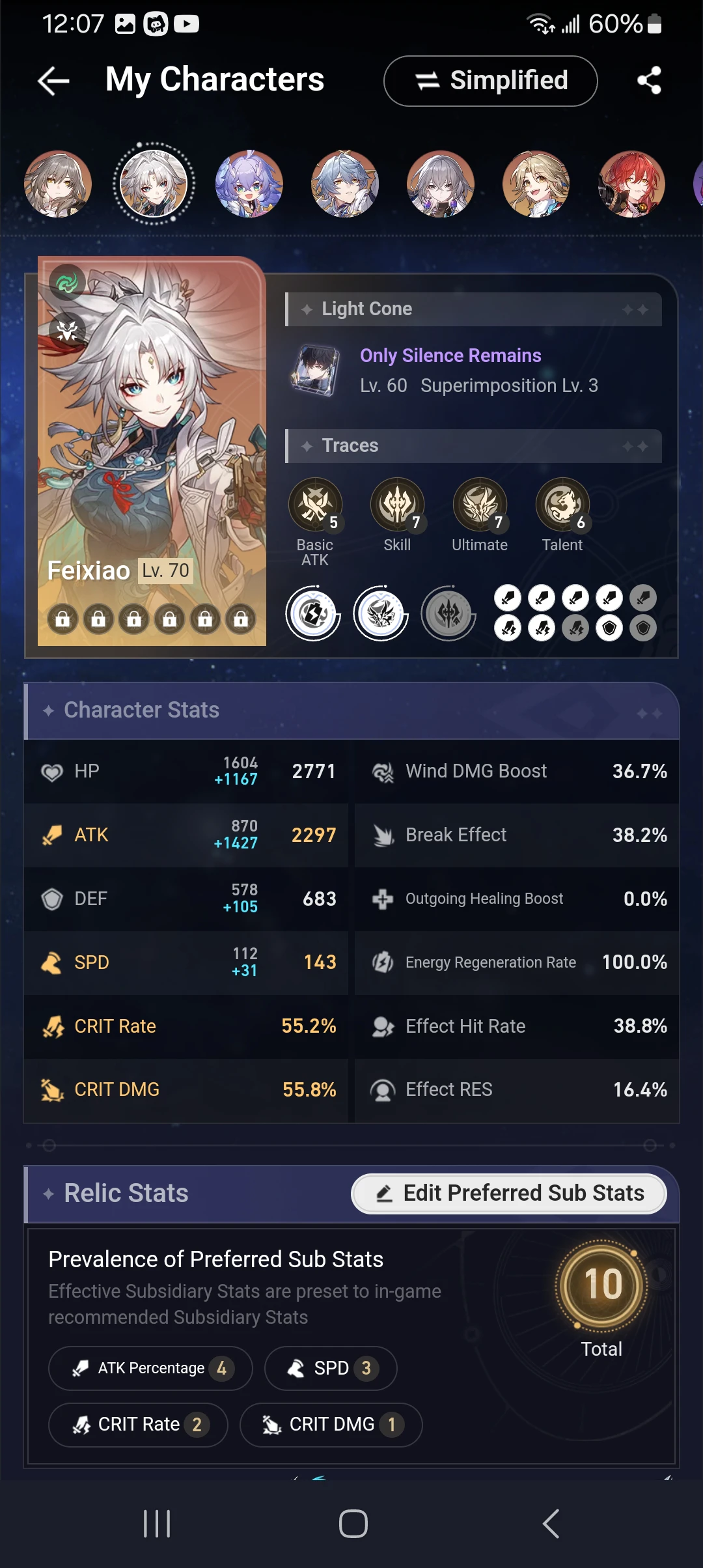 rate my builds! (both E0 at mostly F2P.) Honkai: Star Rail | HoYoLAB