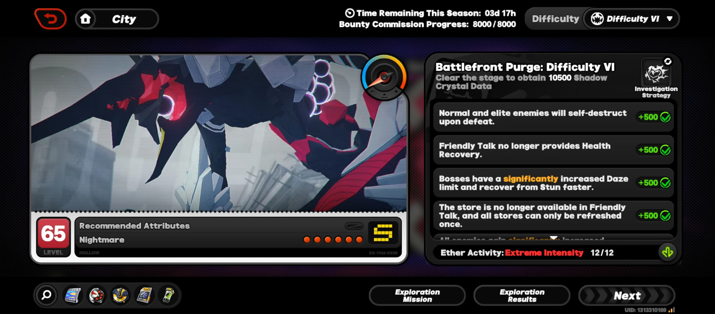 Battlefront Purge: Difficulty VI Ether Activity : Extreme