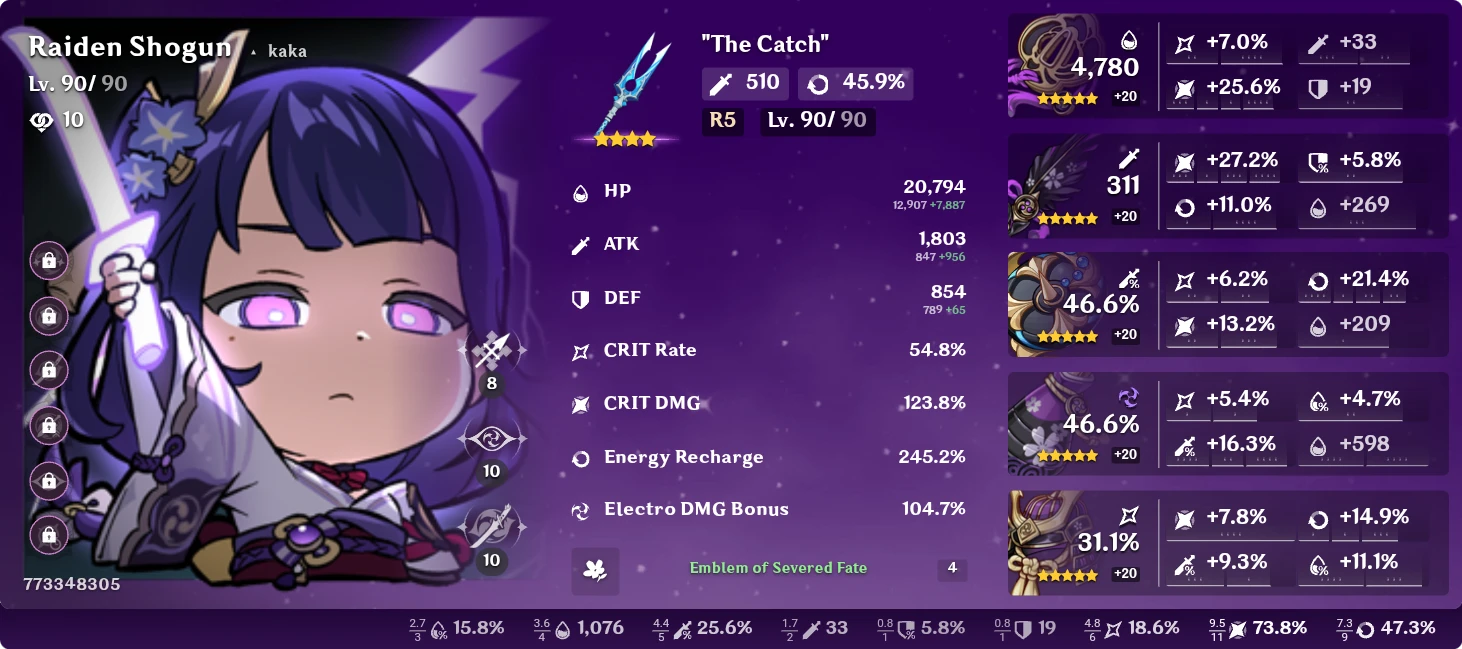 my Raiden build Is it good, and which one is better? Genshin Impact ...