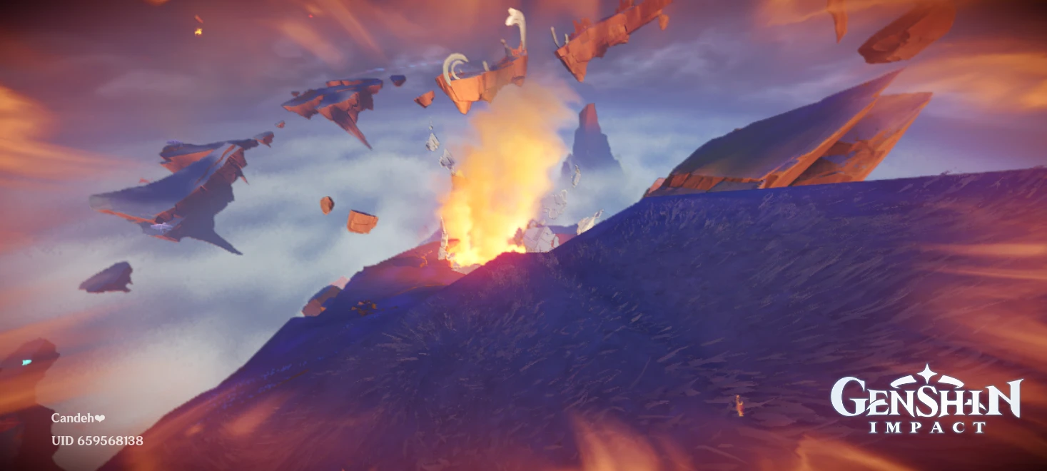 Natlan Fire some pictures of the inside of the volcano in natlan Genshin Impact ...