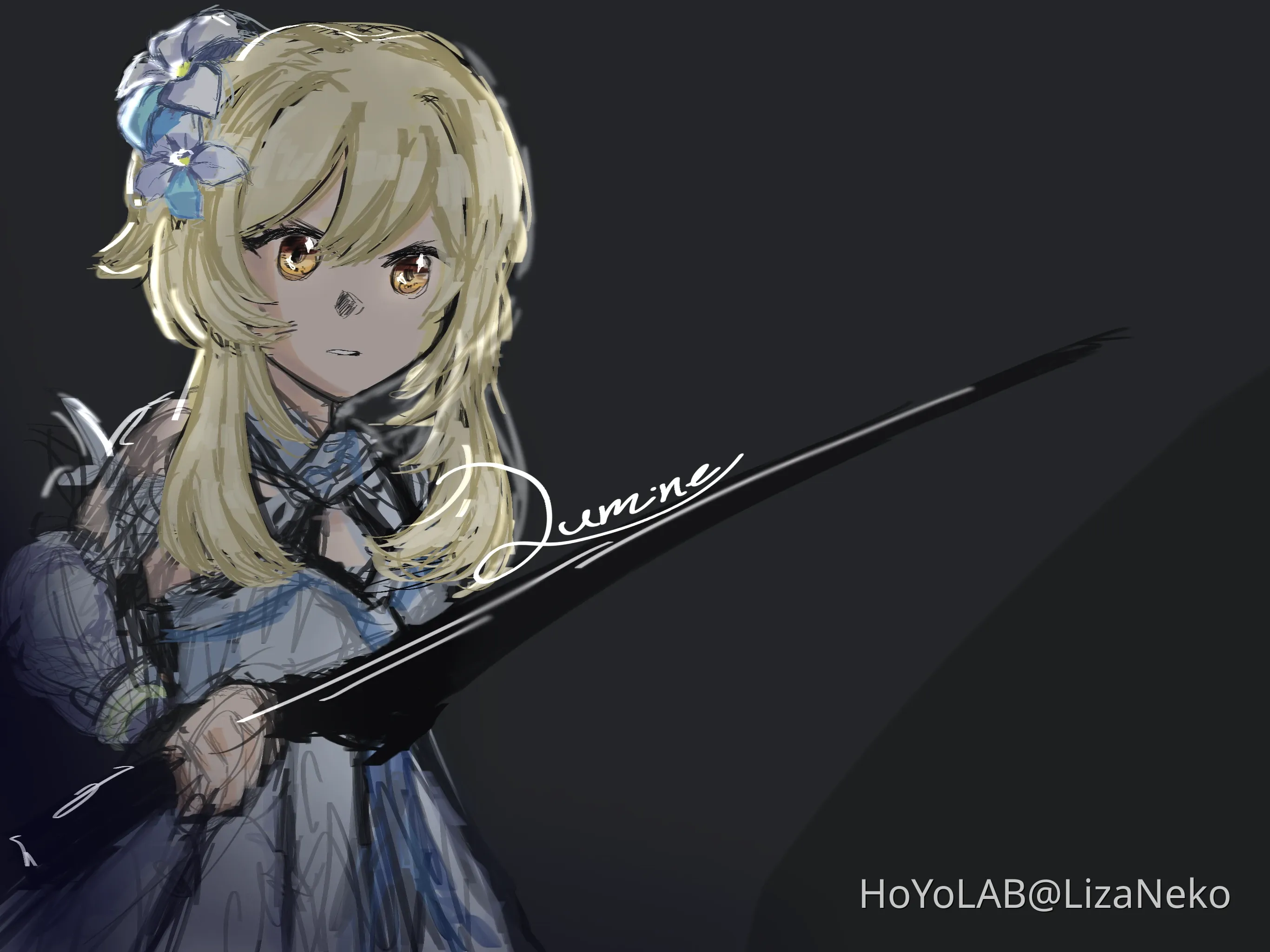 lil sketch of Lumine Genshin Impact | HoYoLAB