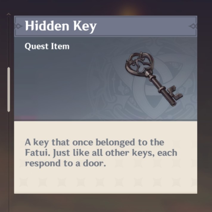 I found some keys in my inventory but I don't know where I am