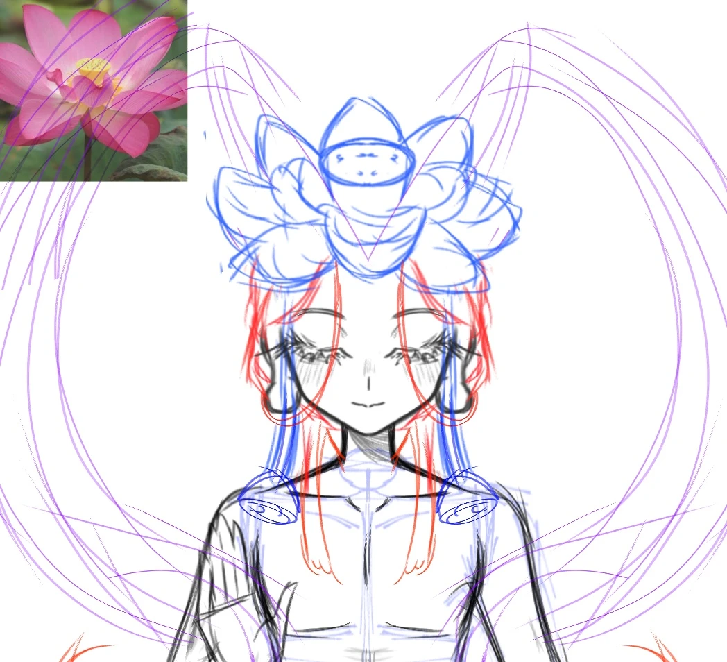 [OC] a sneak peek of my designs flowers as humans 😈 | HoYoLAB