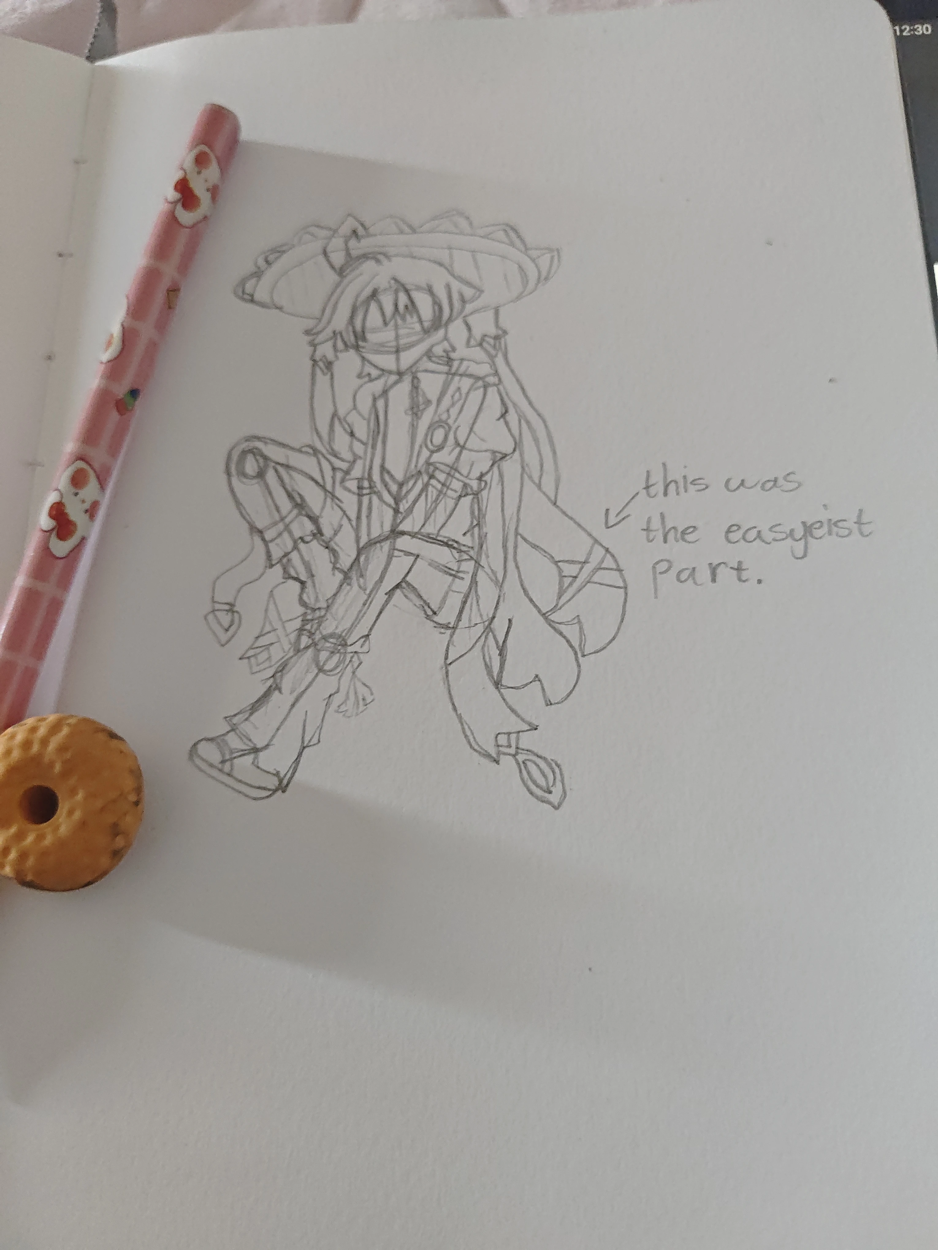 so i had to draw wanderer on paper then turn it into digital art this ...