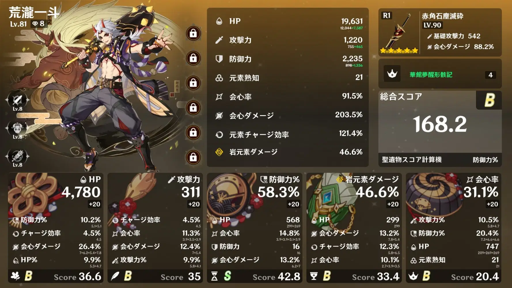 最近聖遺物を更新したキャラ Genshin Impact | HoYoLAB