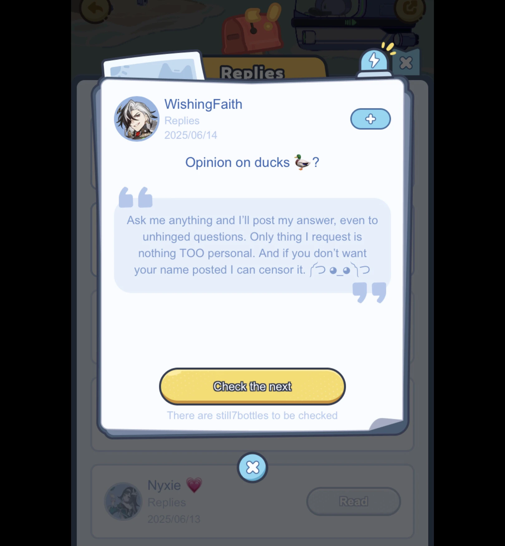 *Obnoxious bell ringing* YOOHOO~! Your QUESTIONS shall be answered once ...