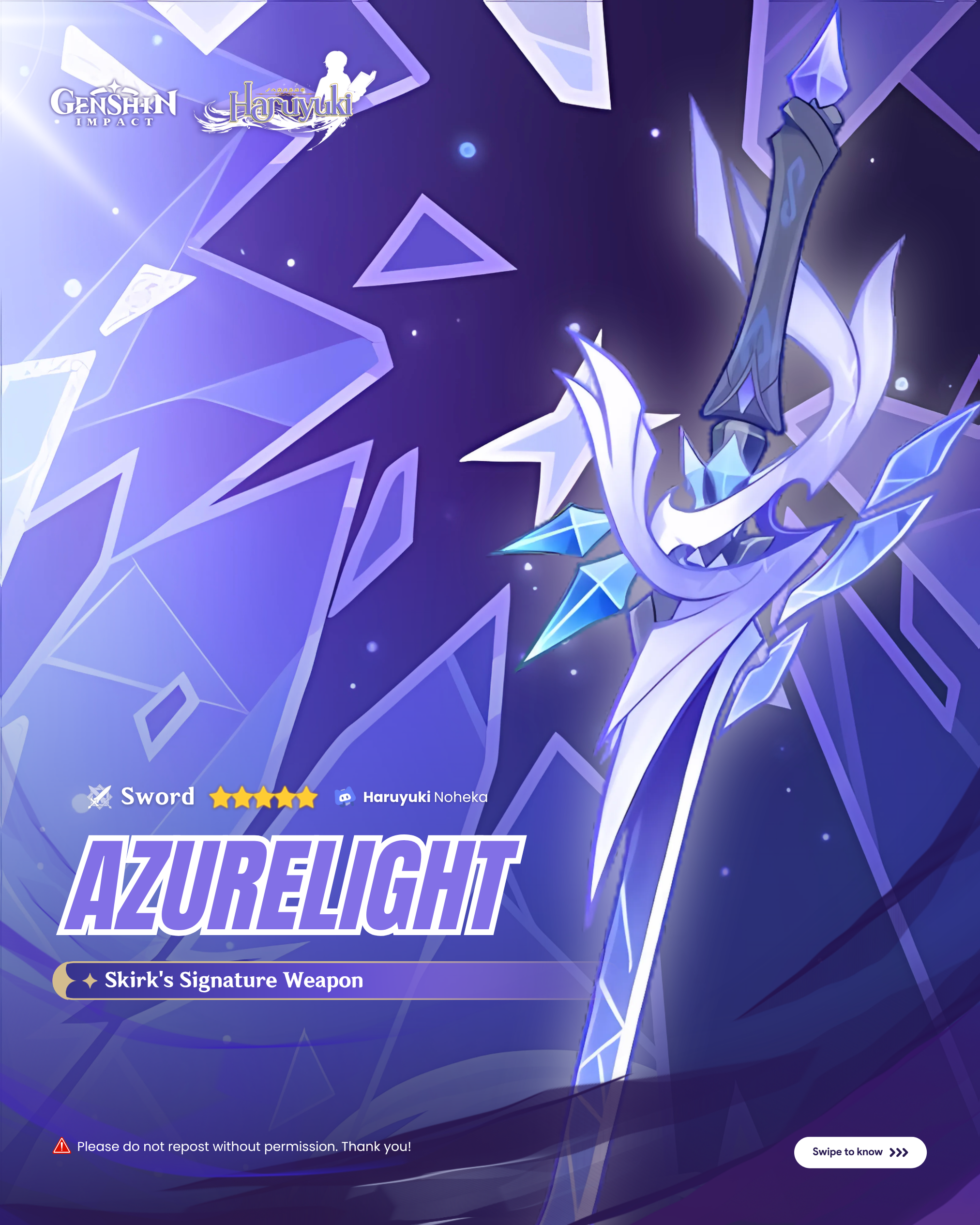 [Weapon Guide] Azurelight 🌌 Genshin Impact | HoYoLAB