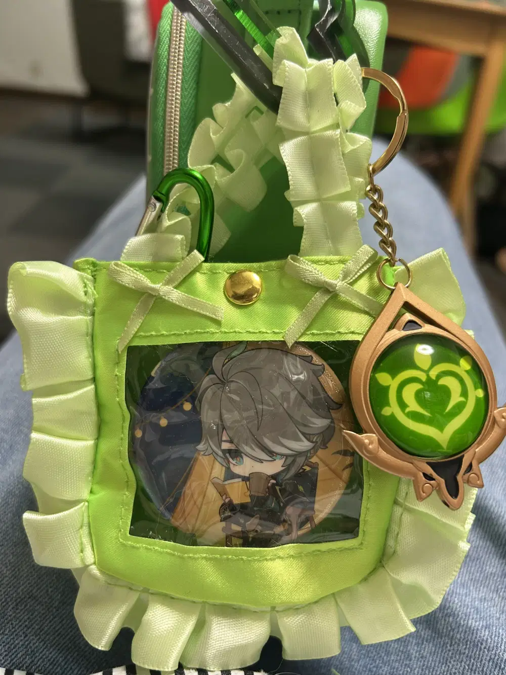 原神 アルハイゼン 缶バッジ 痛バ付き 原神 アルハイゼン 痛バ 缶バッジ バッグ付き チャーム付き 缶