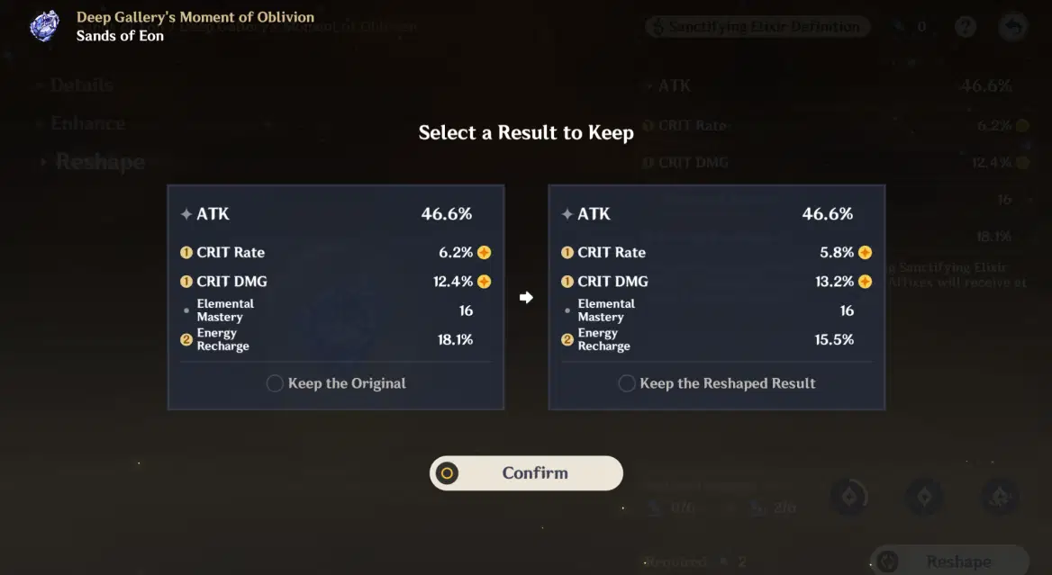 Reroll System.type Thank you for the artifact reroll system Genshin Impact | HoYoLAB