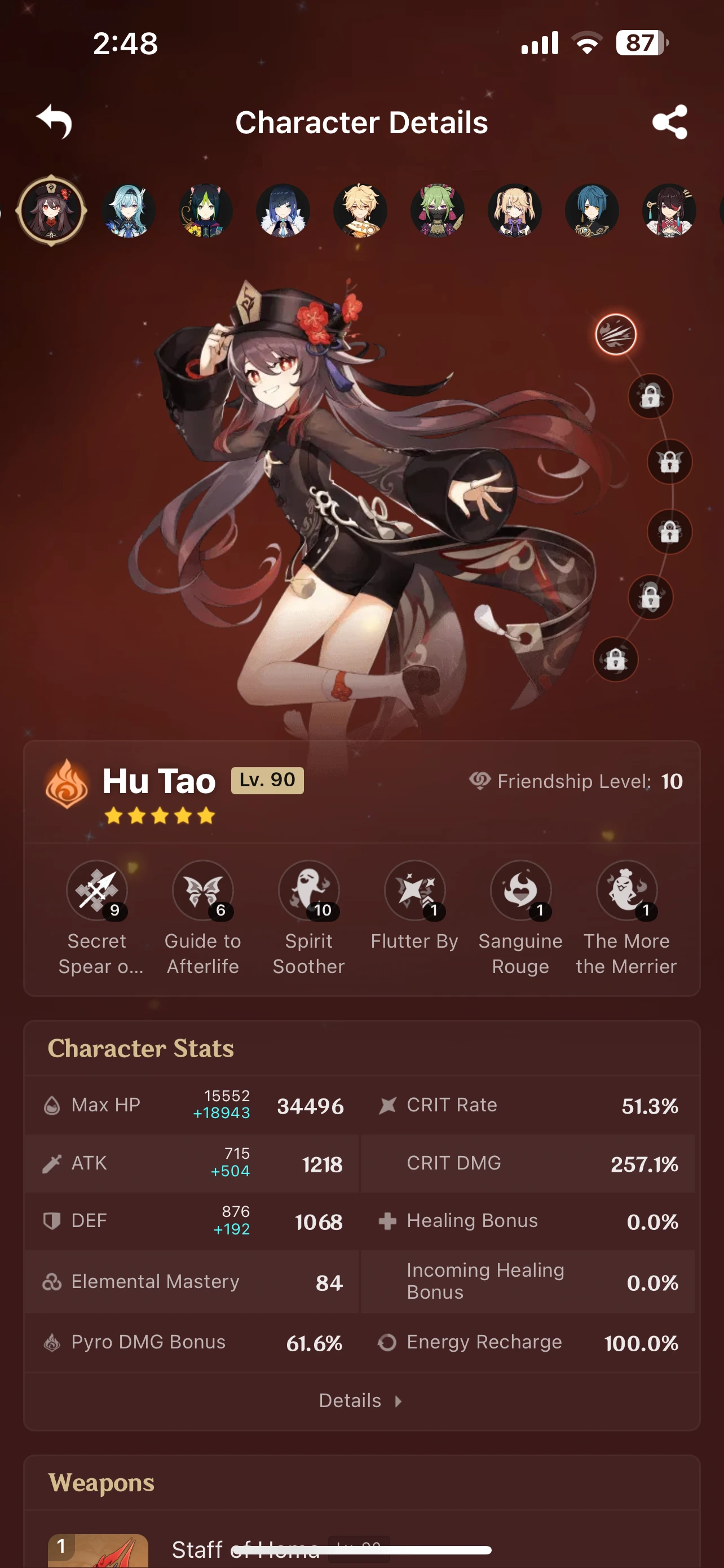 How do I improve my HuTao? Genshin Impact | HoYoLAB