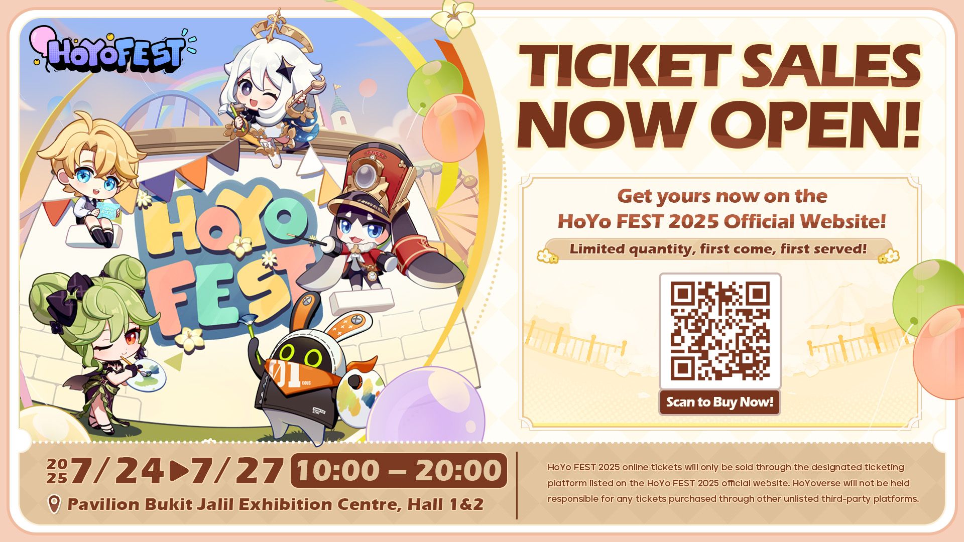 Get your ticket now on the HoYo FEST 2025 Official Website Honkai