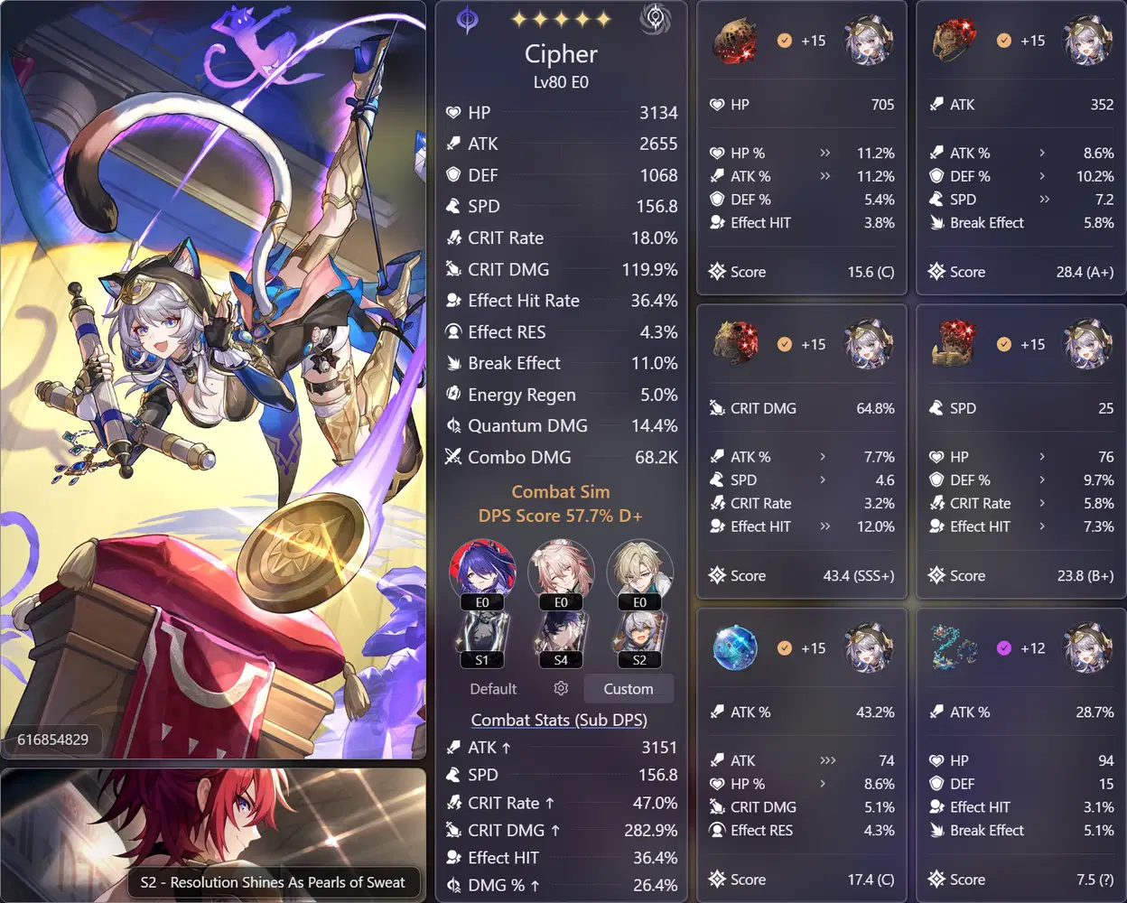 Cipher Character Guide - Free To Play Friendly - 3.3 Strategy Guide  Submission Honkai: Star Rail | HoYoLAB