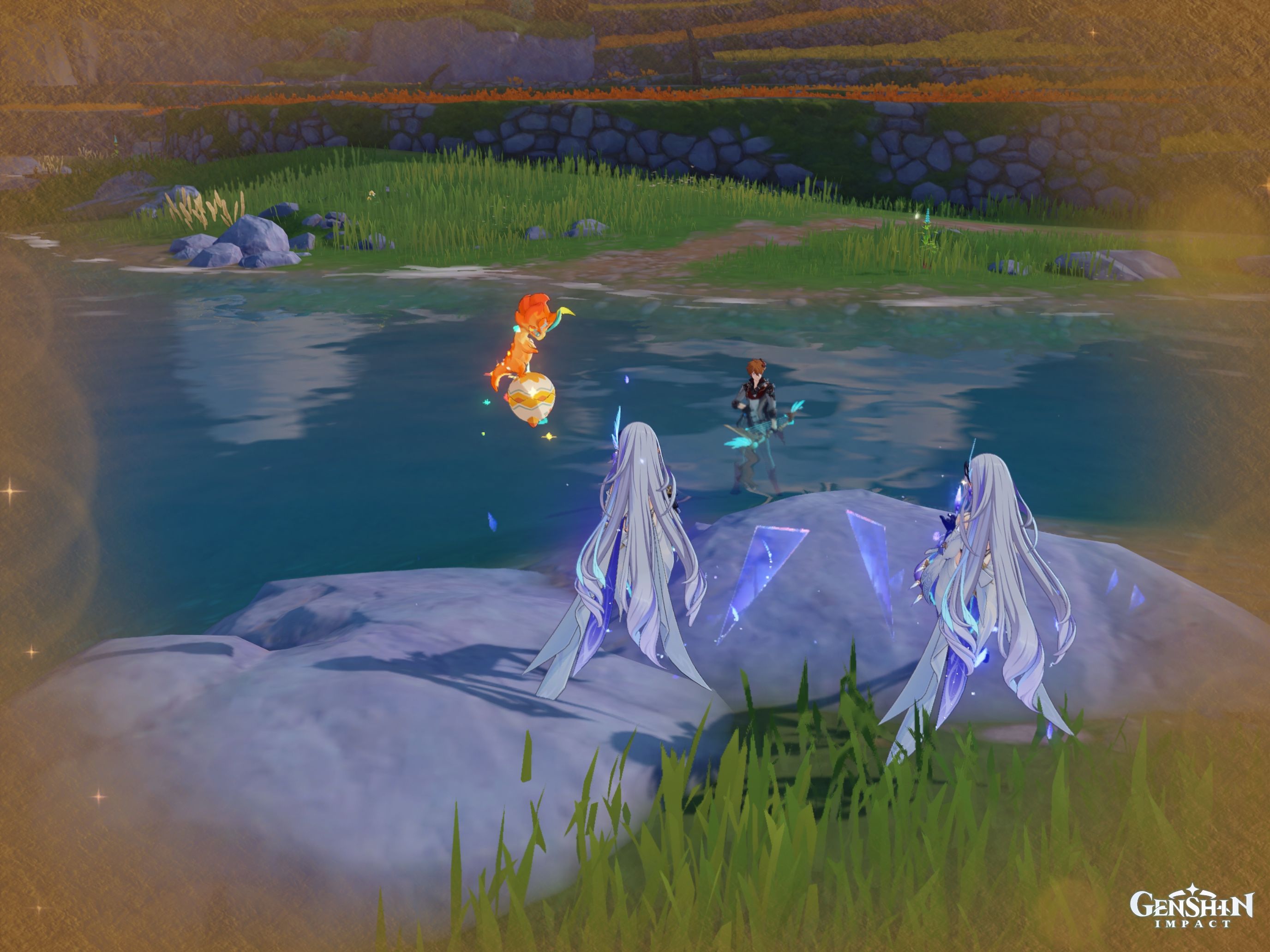 SKIRK TEACHING CHILDE 💙🤍💙 Genshin Impact | HoYoLAB