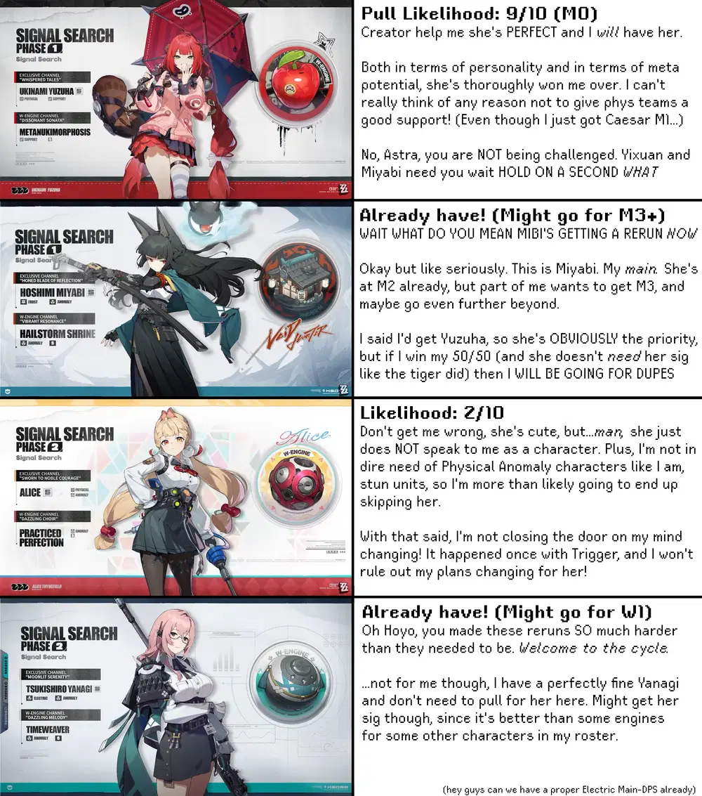 ZZZ 2.1 Pull Plans! Zenless Zone Zero | HoYoLAB