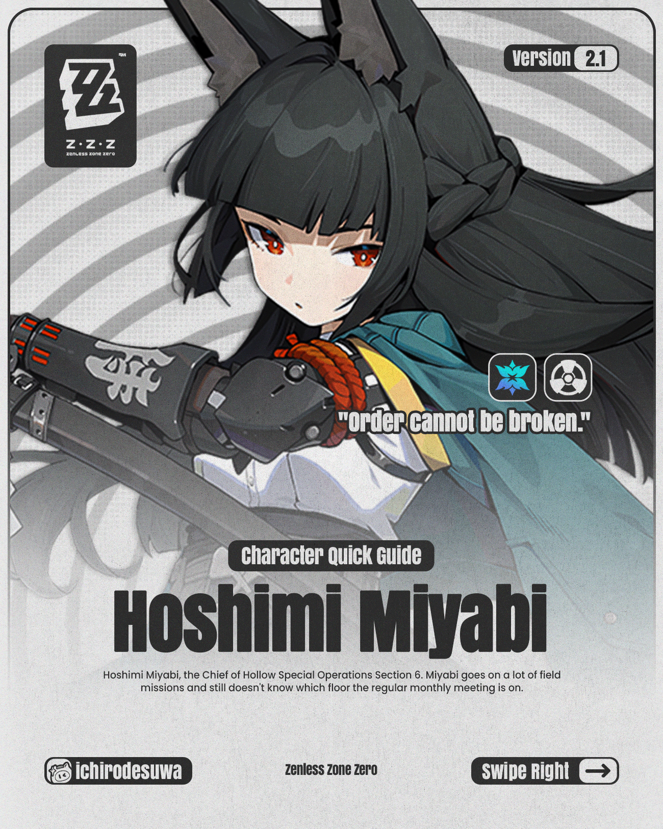 Infographic] Hoshimi Miyabi — Character Quick Guide | Version 2.1