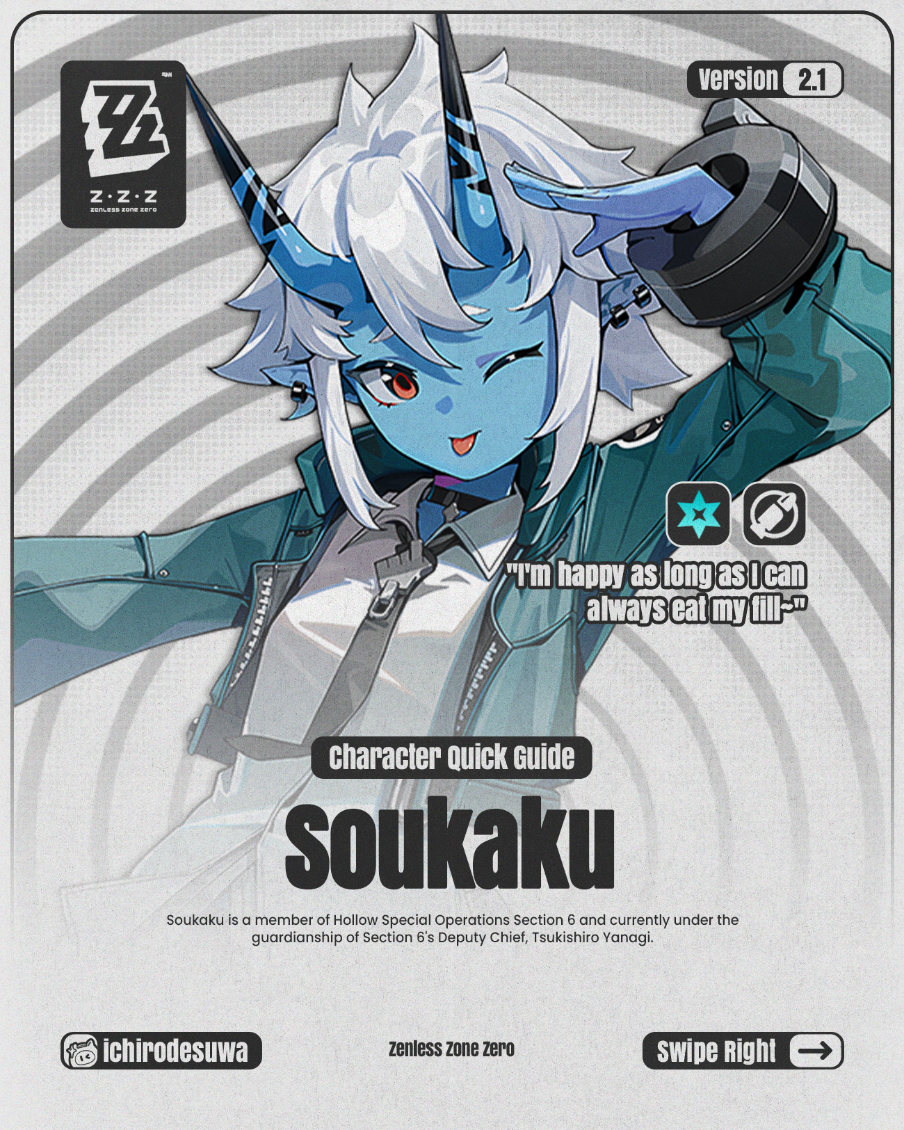 Infographic] Soukaku — Character Quick Guide | Version 2.1 Zenless