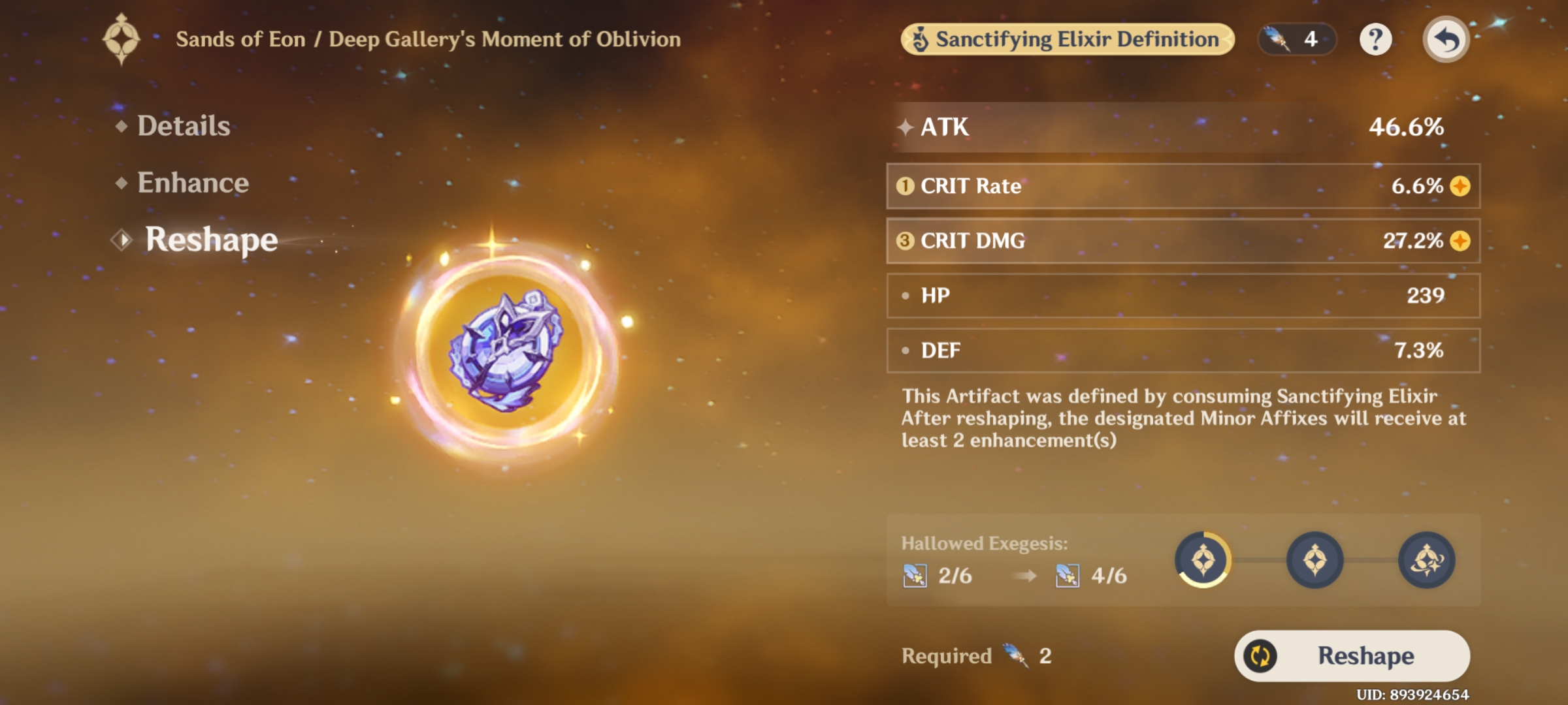 So I tried the trending "purple artifact glitch" in rerolling Genshin ...