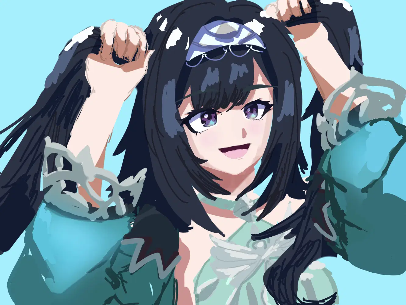 手でツインテ作る藍硯ちゃん Genshin Impact | HoYoLAB