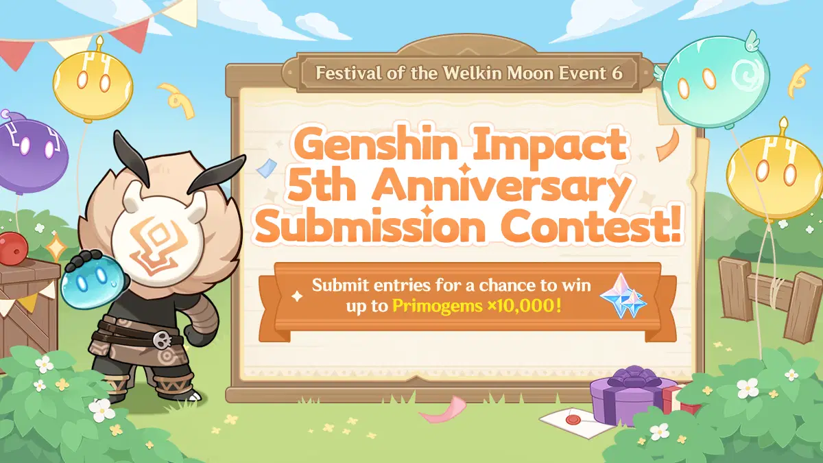 原神5周年記念お祝い写真【空月の祭典】 Genshin Impact | HoYoLAB