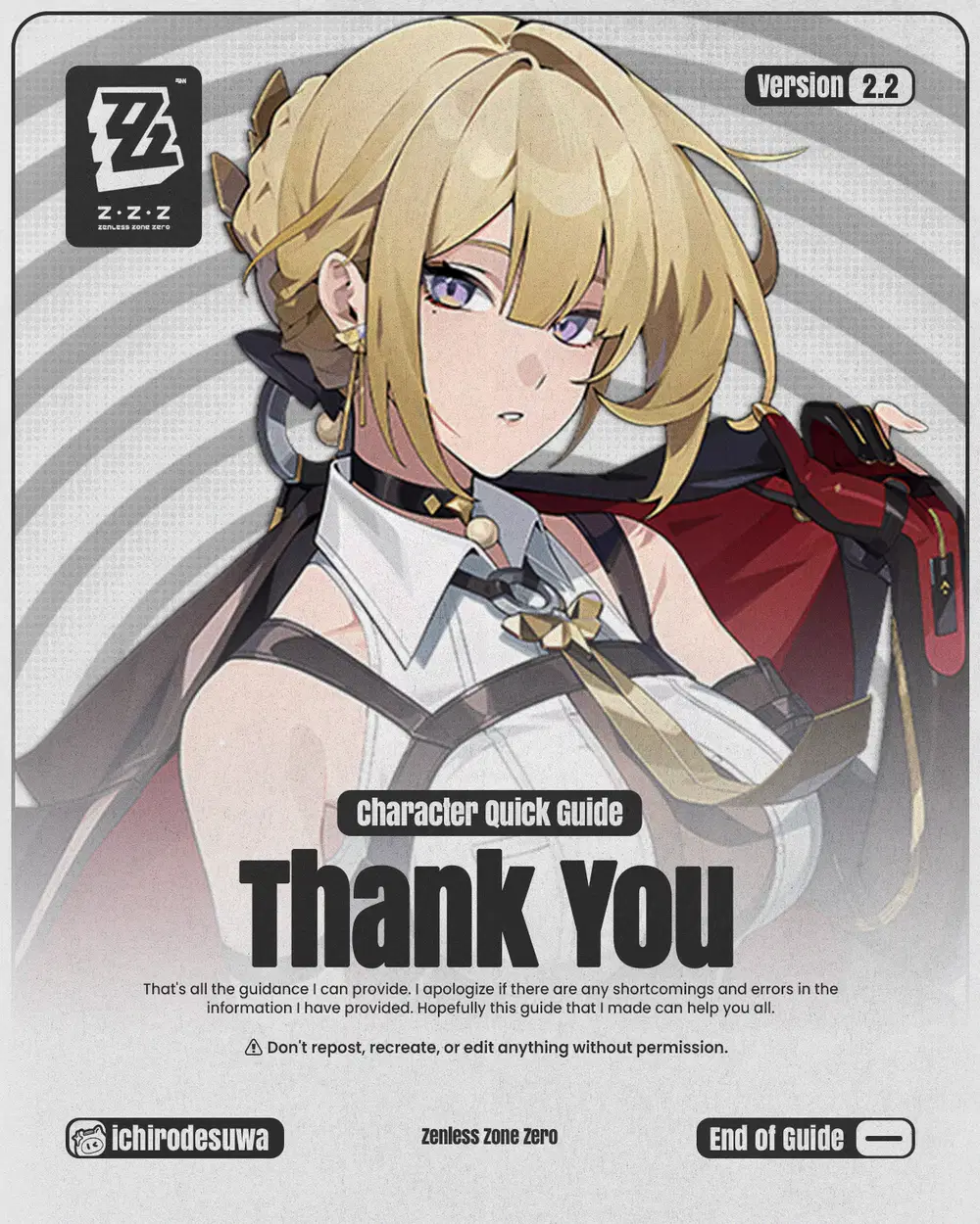 Evelyn Mccallieさん専用 Infographic] Evelyn Chevalier — Character Quick Guide | Version