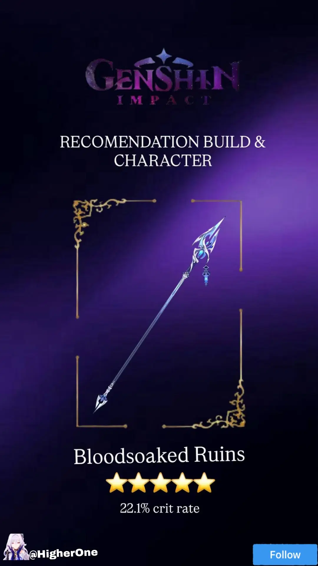 Bloodsoaked Ruins flins signature weapon Genshin Impact HoYoLAB