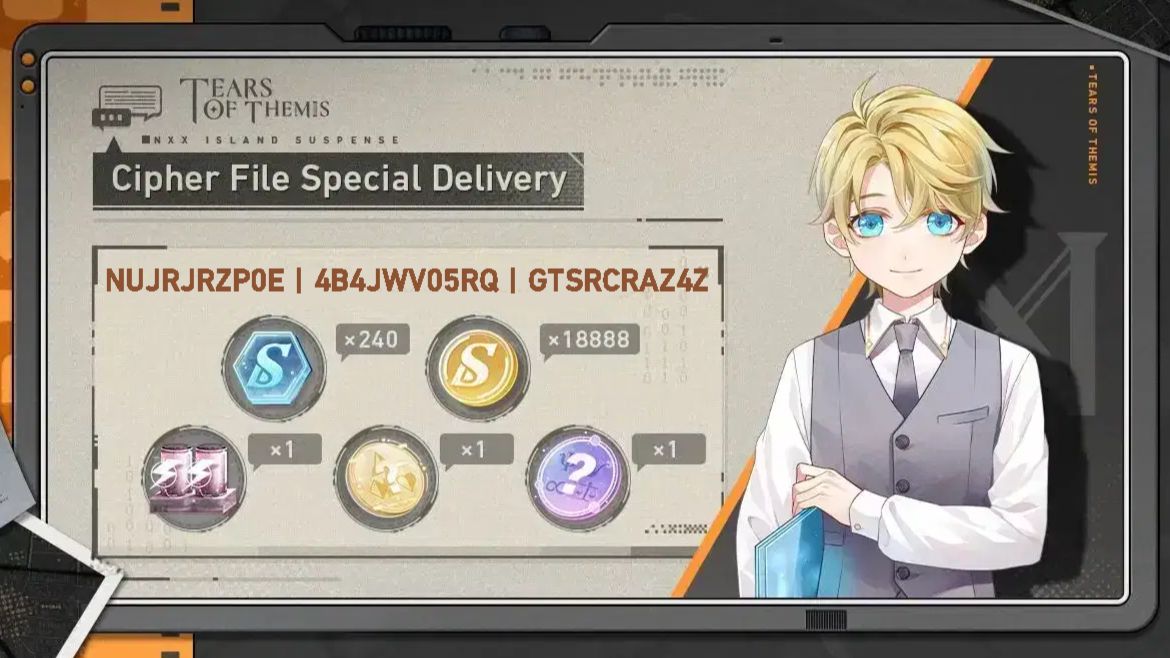 ToT Redemption Code | Cipher File Special Delivery Tears of Themis