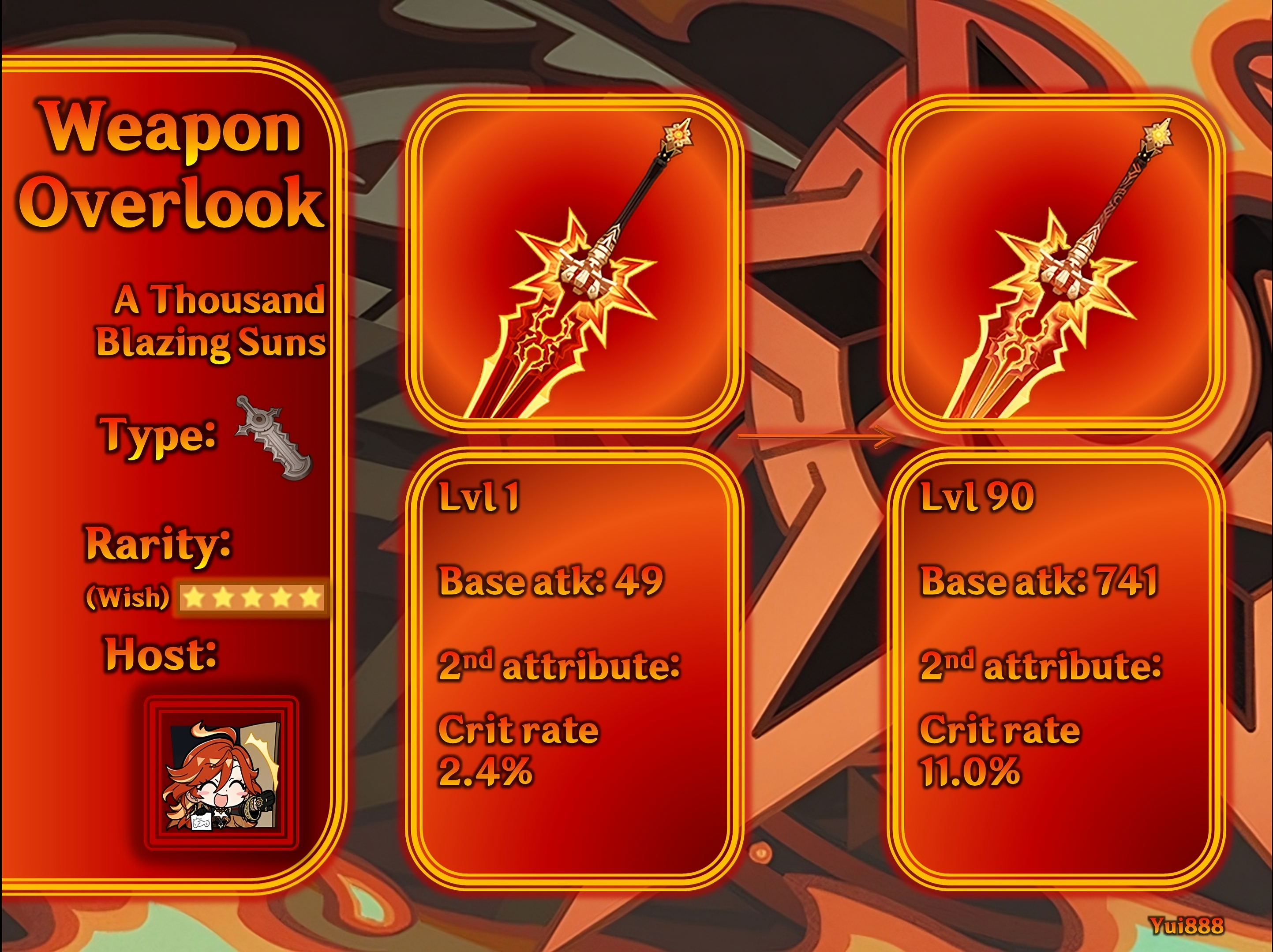 Weapon Overlook A Thousand Blazing Suns Genshin Impact HoYoLAB
