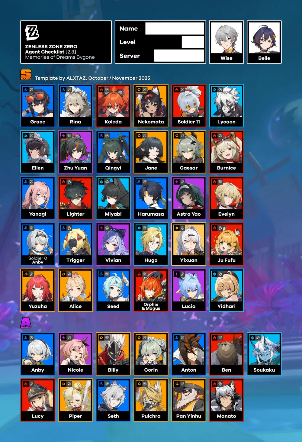 2.3 / CHECKLIST ✓ [zzz] Zenless Zone Zero | HoYoLAB