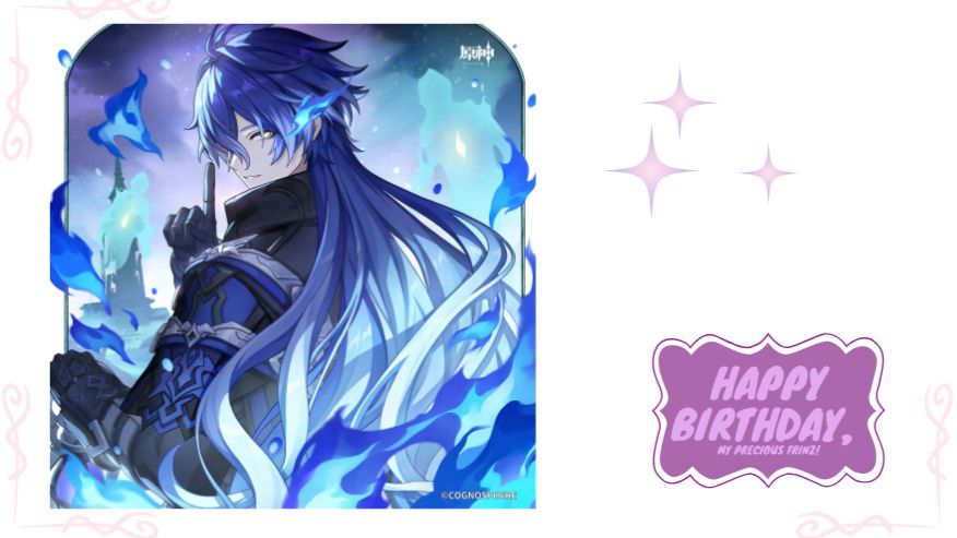 原神】 フリンズさん、レベル100にしたよ！｜お誕生日 公式イラスト よ