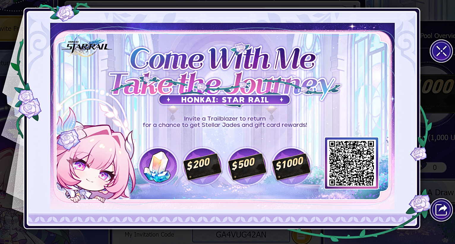 HSR Returner Code (Version 3.7) : GAC4MLJJEN Honkai: Star Rail | HoYoLAB