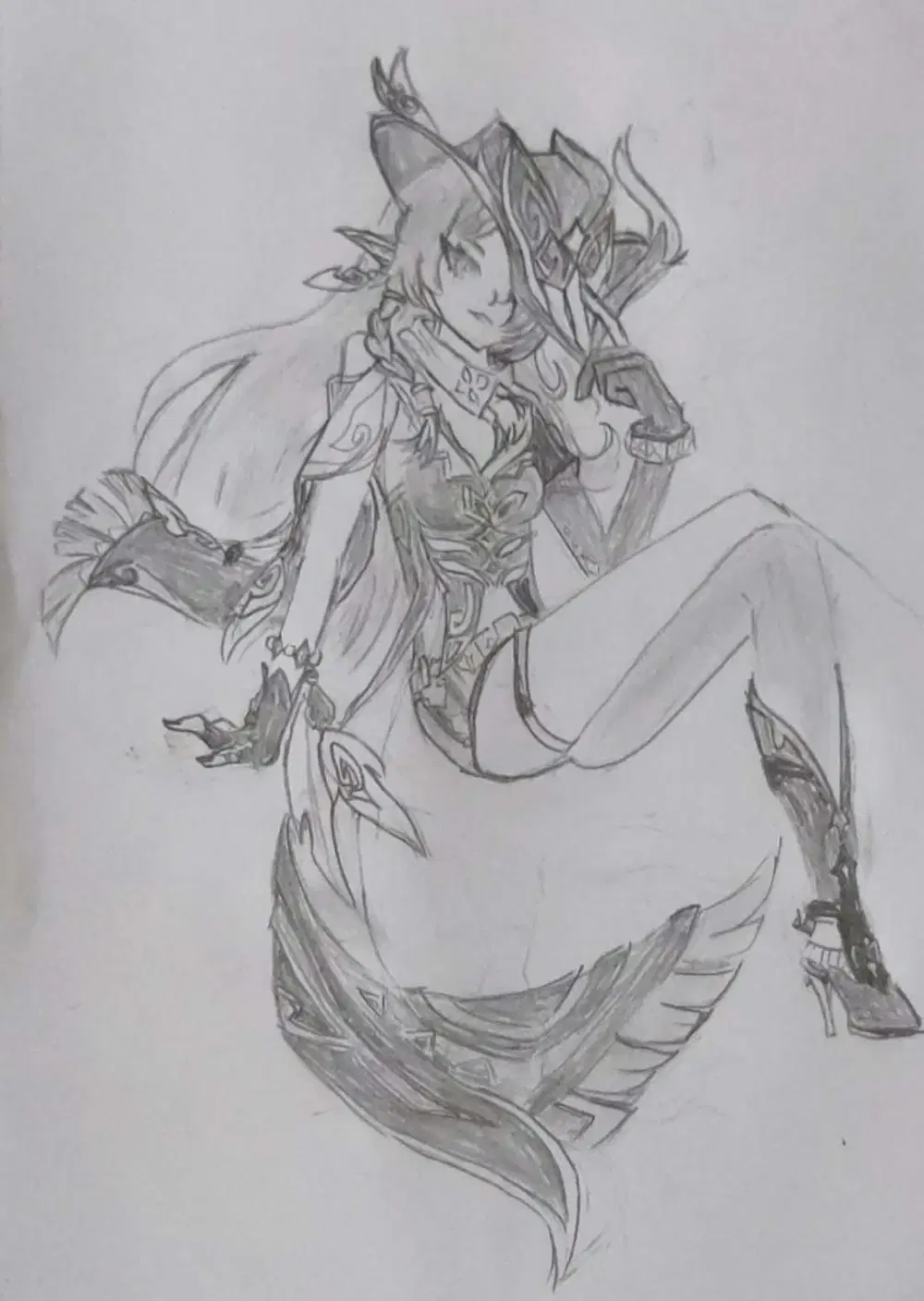 素描画集 原神仿画-5-恰斯卡Genshin Impact | HoYoLAB