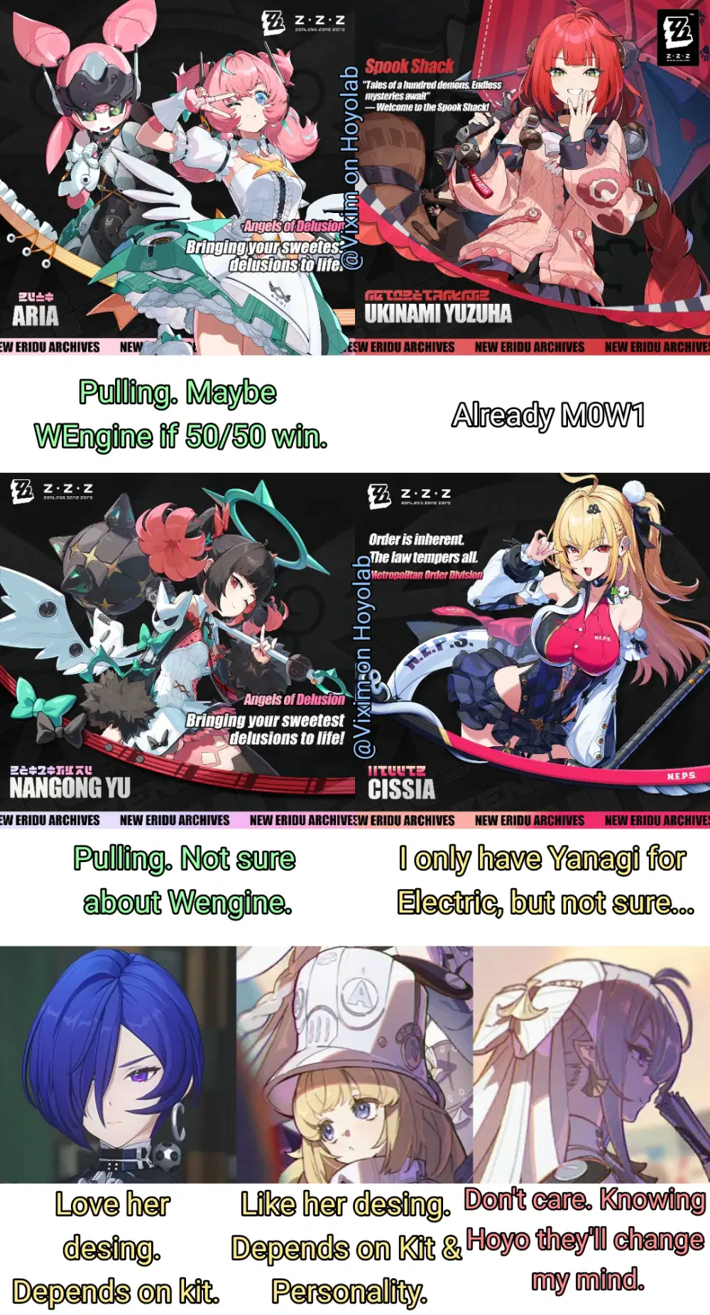 ZZZ 2.6 Second Half Pull Plans and possible future Agents Zenless