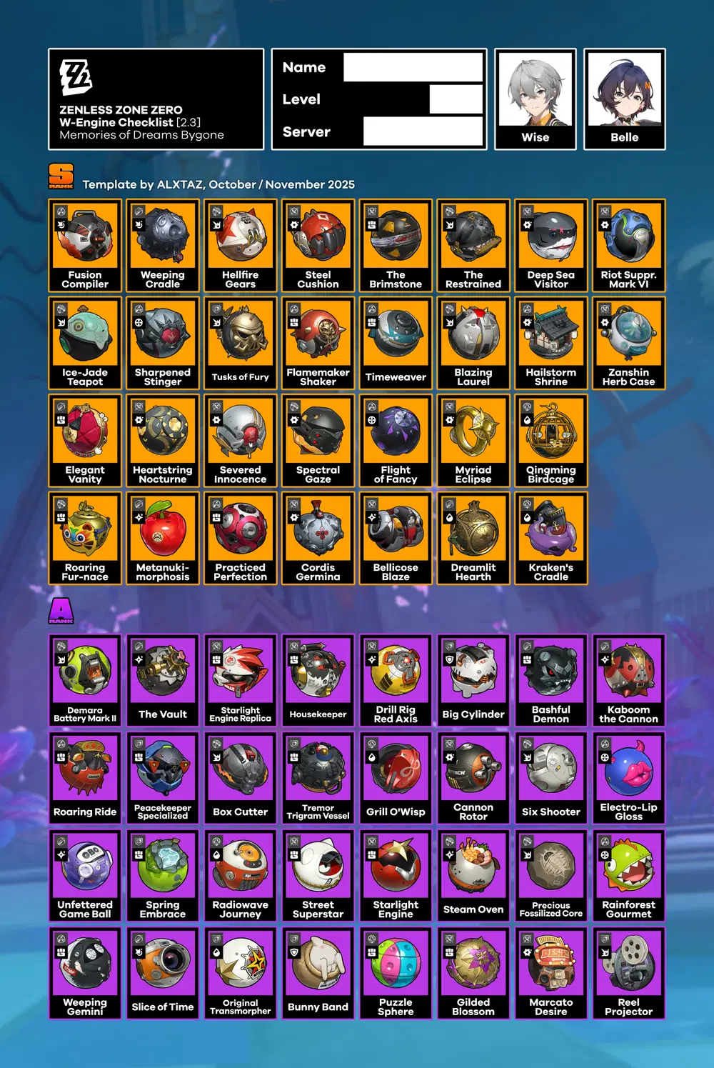 2.3 / CHECKLIST ✓ [zzz] Zenless Zone Zero | HoYoLAB