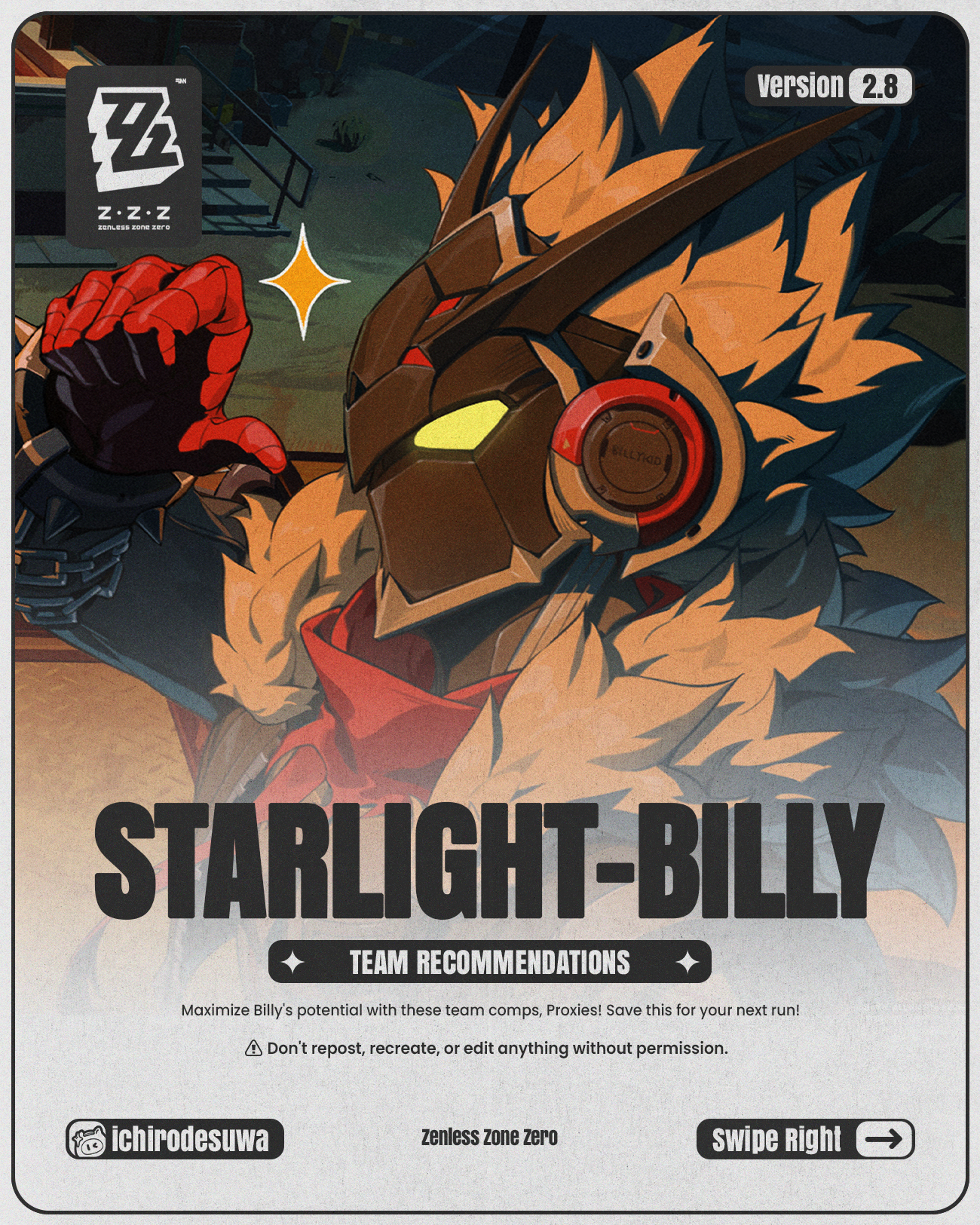 Starlight - Billy — Team Recommendations | Version 2.8 Zenless