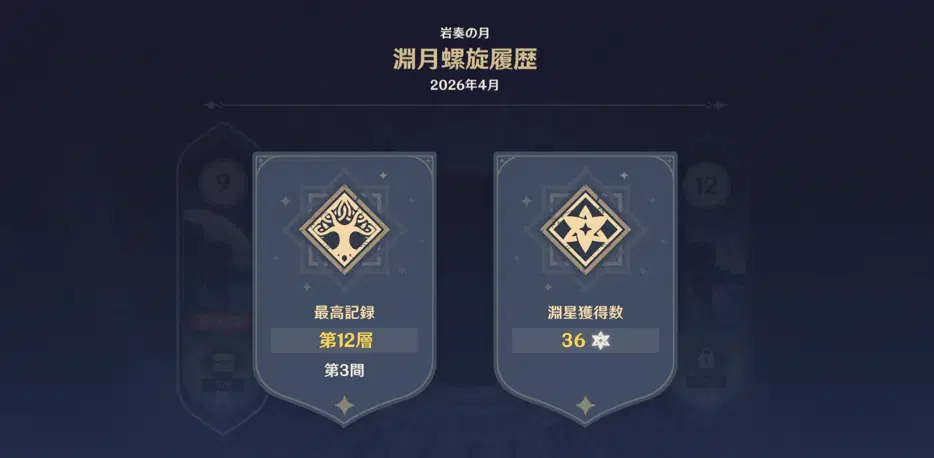 深境螺旋】2026年5月下旬～6月上旬の深境螺旋☆36クリア Genshin