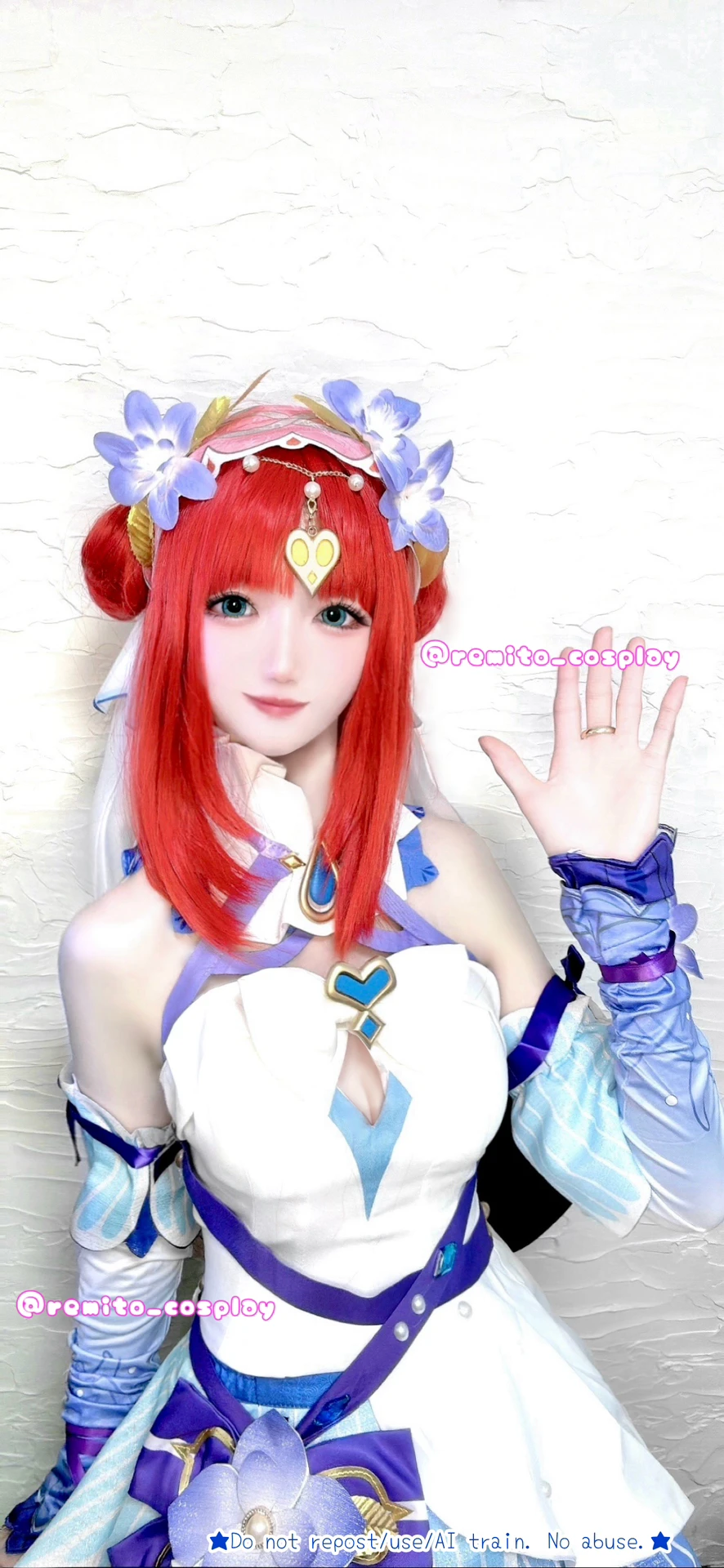 東風はこぶ花の吐息】ニィロウちゃんのコスプレ〜！🧡💙【✨壁紙配布