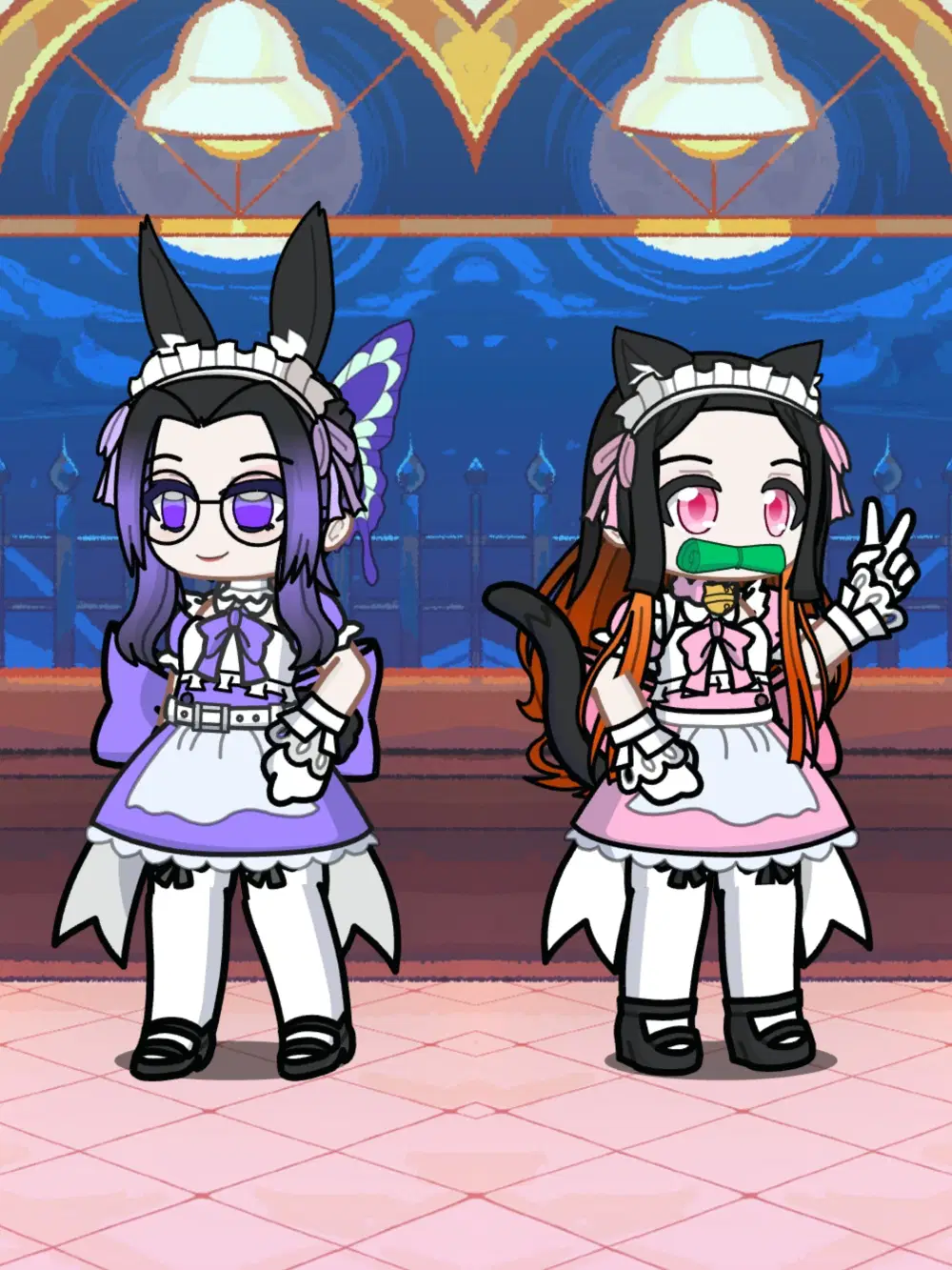 maid dress gacha club 😍 Shinobu Kocho X Nezuko Kamado Outfit Characters For Demon Slayer Kimetsu no Yaiba Life 2 Cosplay 🇲🇾 * Please dont share Siren Gaze Women's Brown Option:1/EA | Size : 4 x 4 - HB4414EA amoris Costume